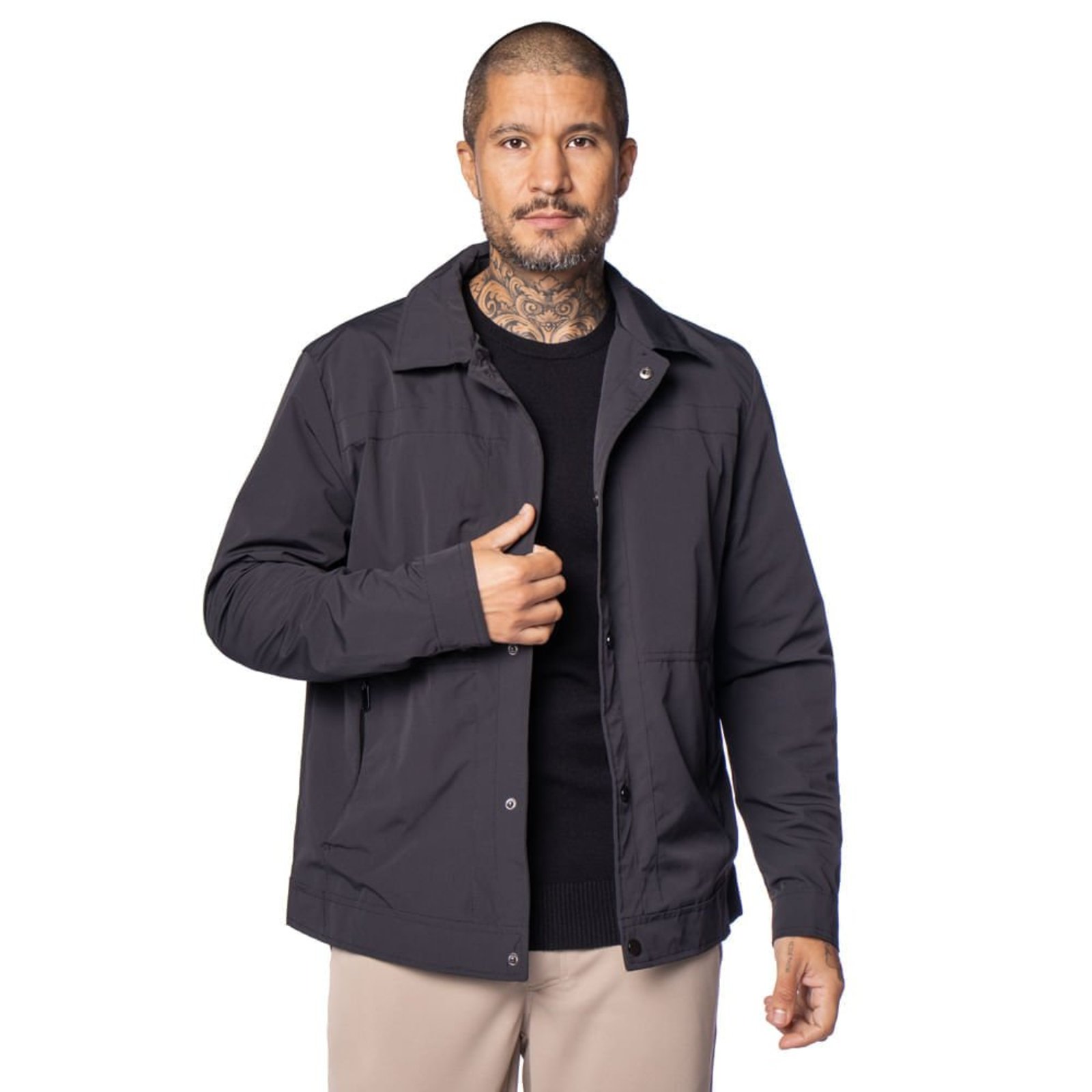 Jaqueta Masculina Broken Rules Conforto Térmico Casual Preto