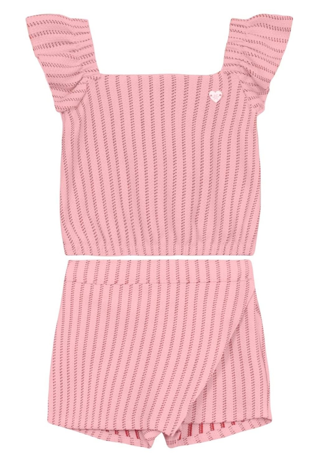 Infantil - Conjunto menina com bordado floral Brandili