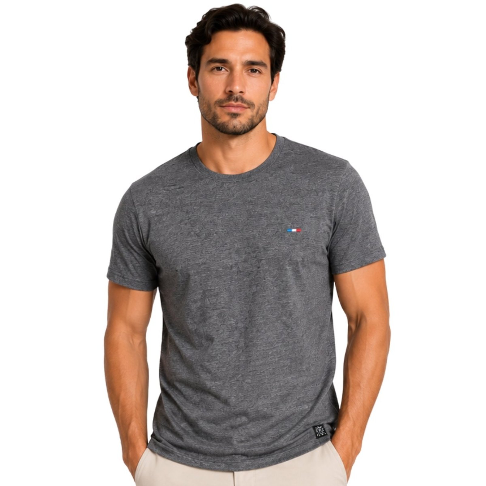 Camiseta Masculina Básica Lisa FMF Conforto Premium Chumbo