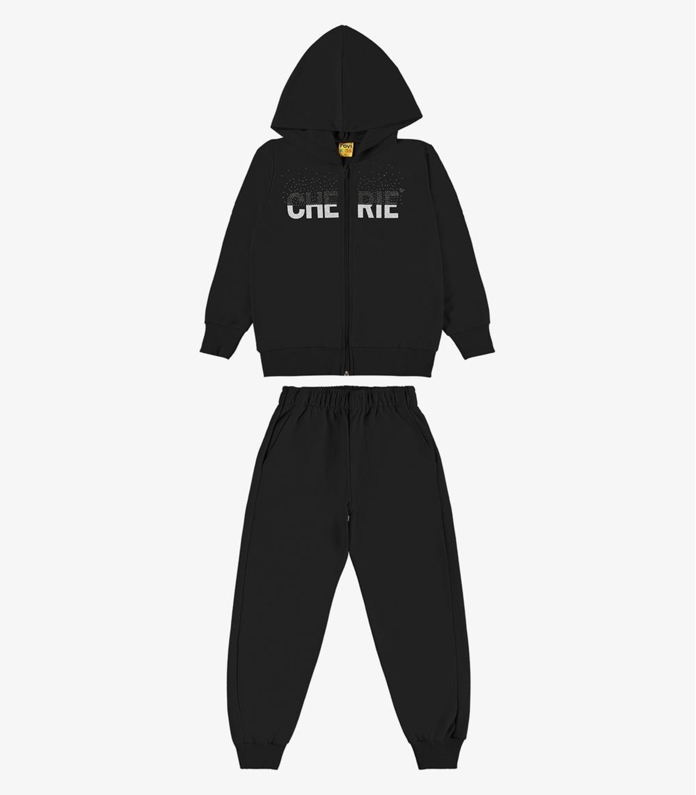Infantil - Conjunto Jaqueta e Calça Moletom Rovi Preto