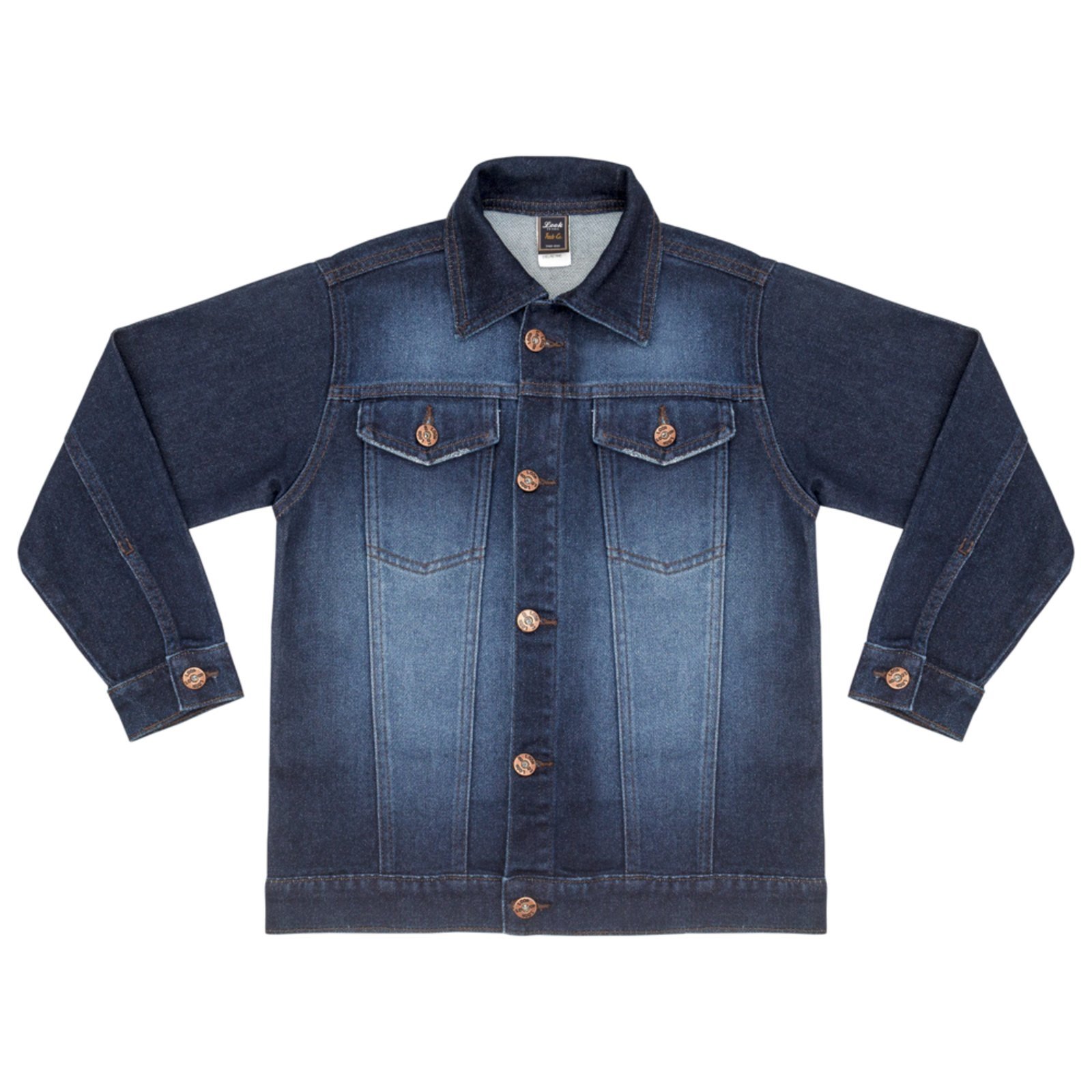 Infantil – Jaqueta Juvenil Look Jeans Moletom Jeans