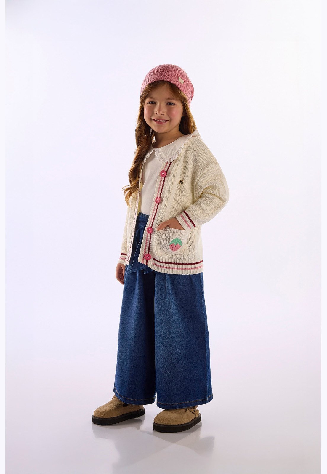 Infantil - Cardigan Menina Tricot Up Baby Branco