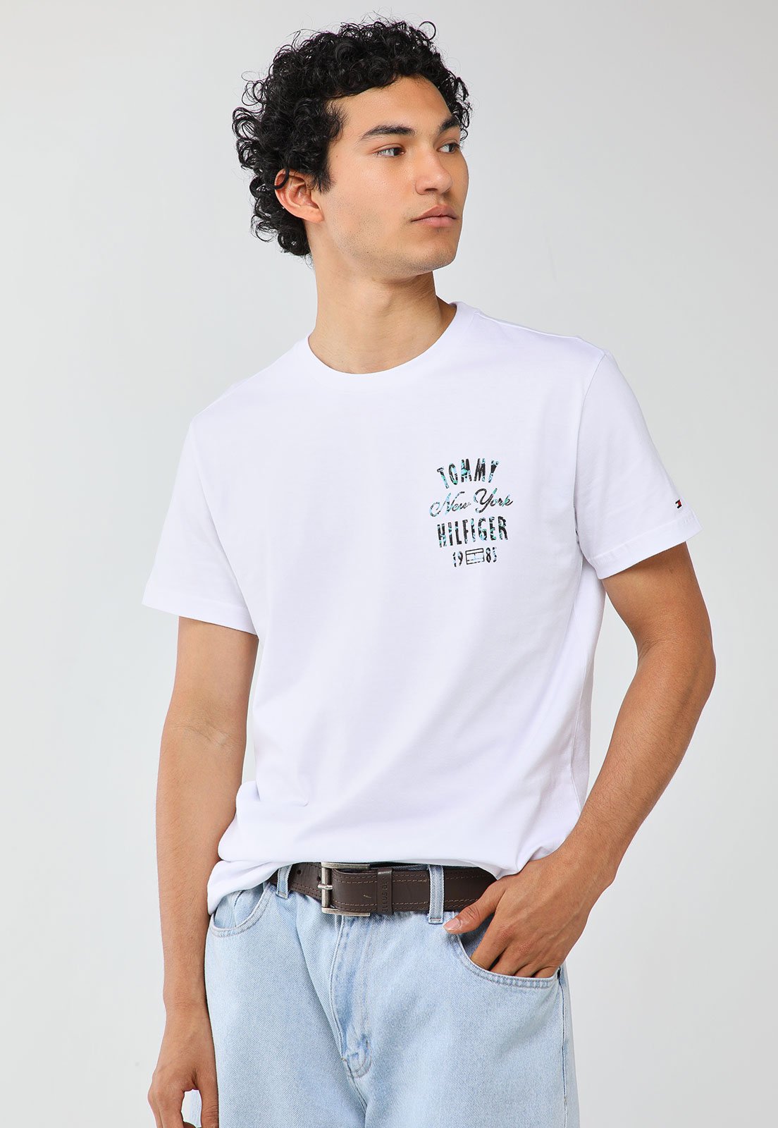 Camiseta Masculina Tommy Hilfiger INVERSE CLIMA Branca
