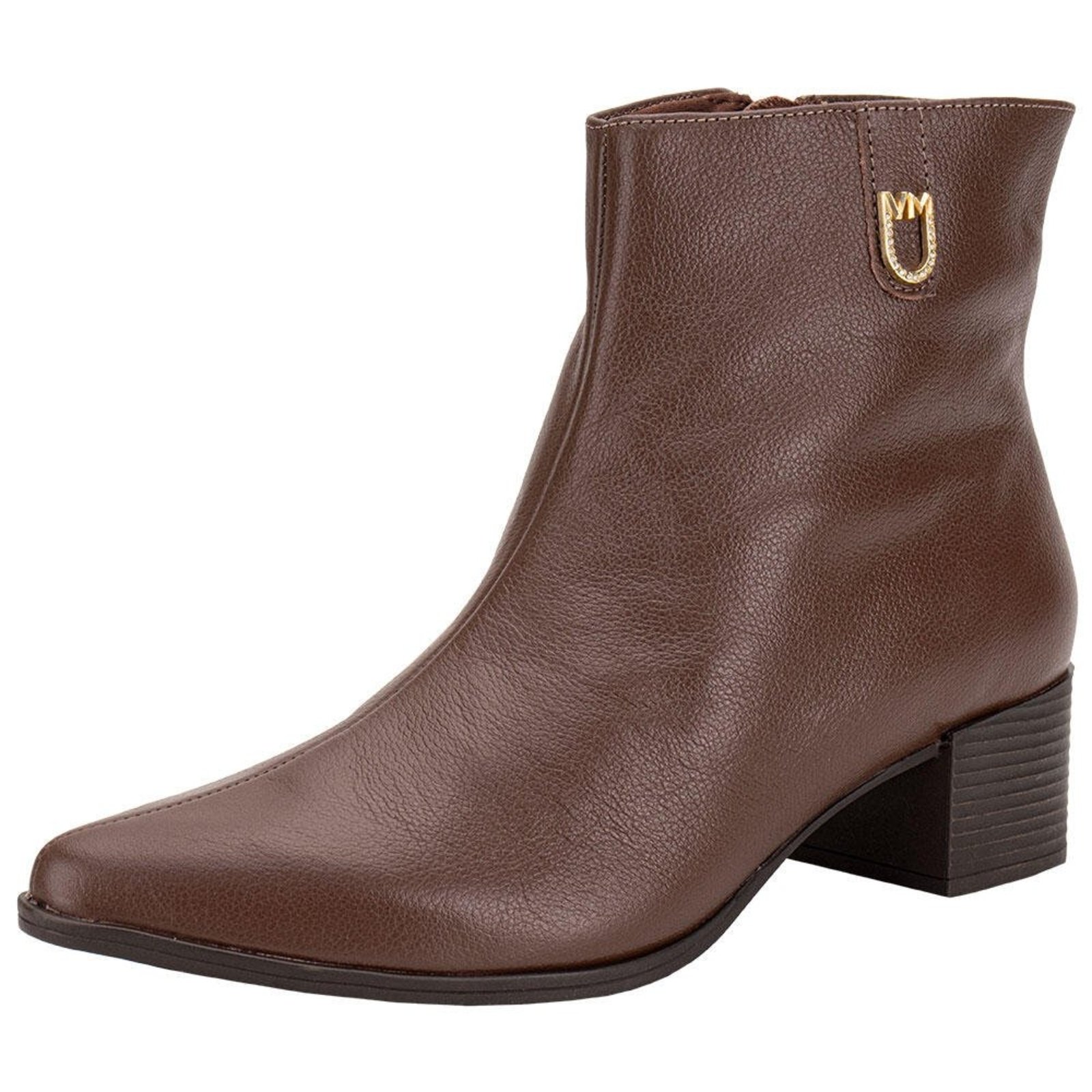 Bota Feminina Cano Baixo Via Marte 231008 A5833108 Café
