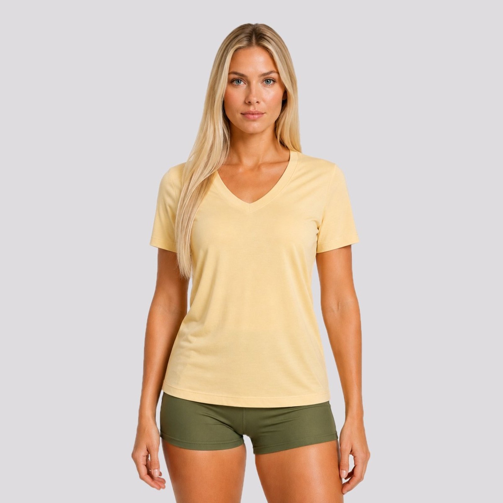 Camiseta Fila Regular V Basic Classic Feminina Bege