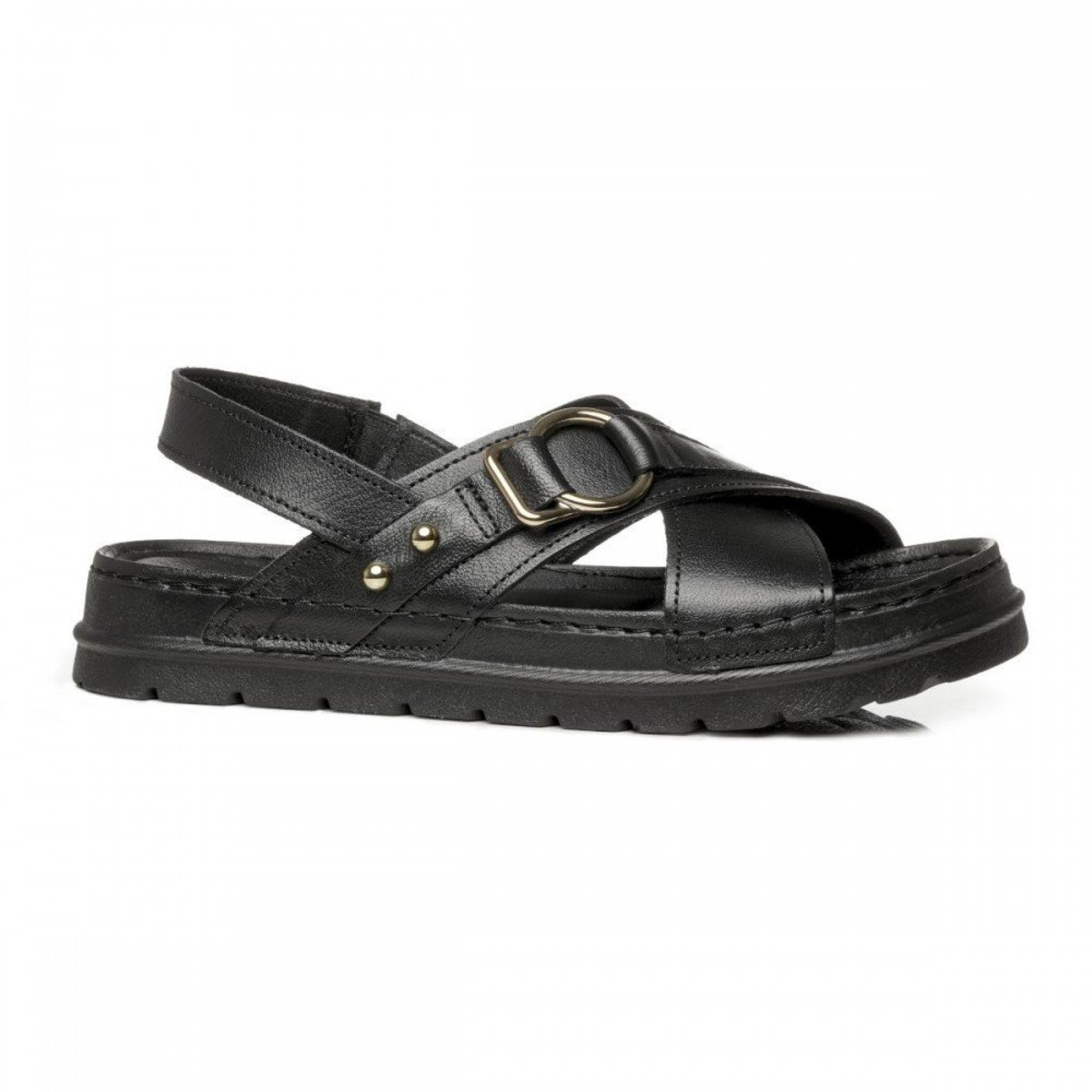 Sandalia Pegada 234707-03 Papete Flatform Feminino Pegada Preto