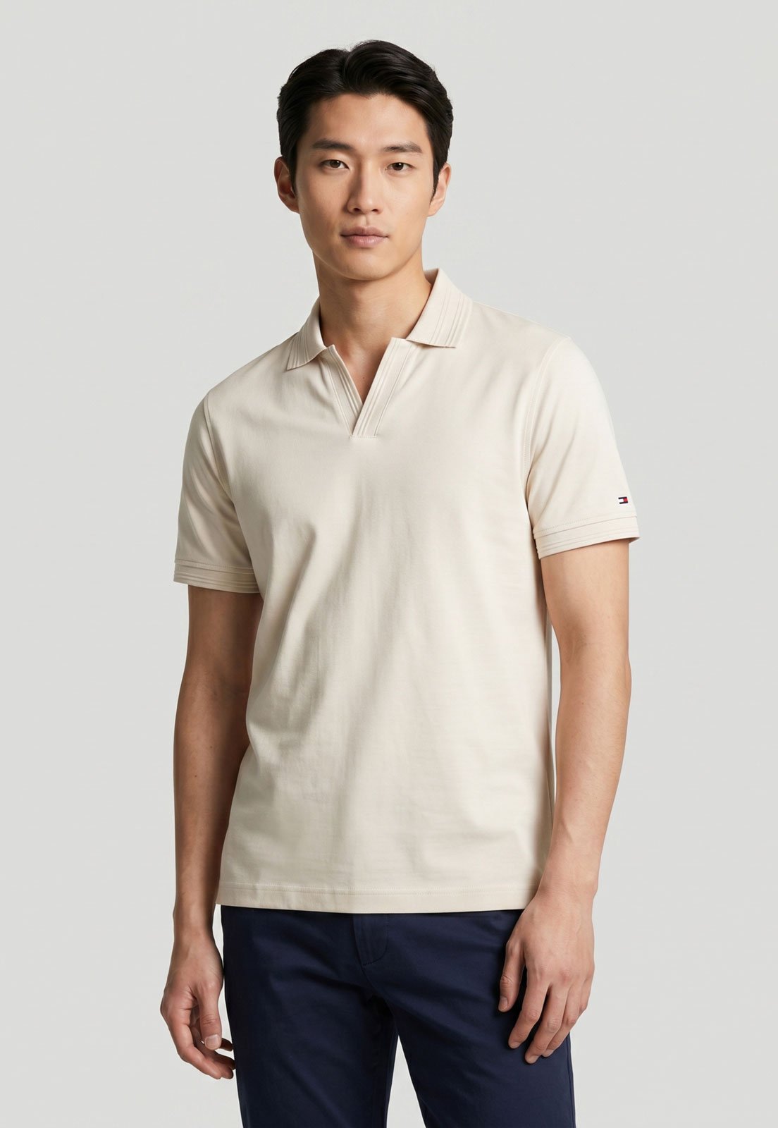 Camisa Polo Masculina Tommy Hilfiger Lisa Off-white