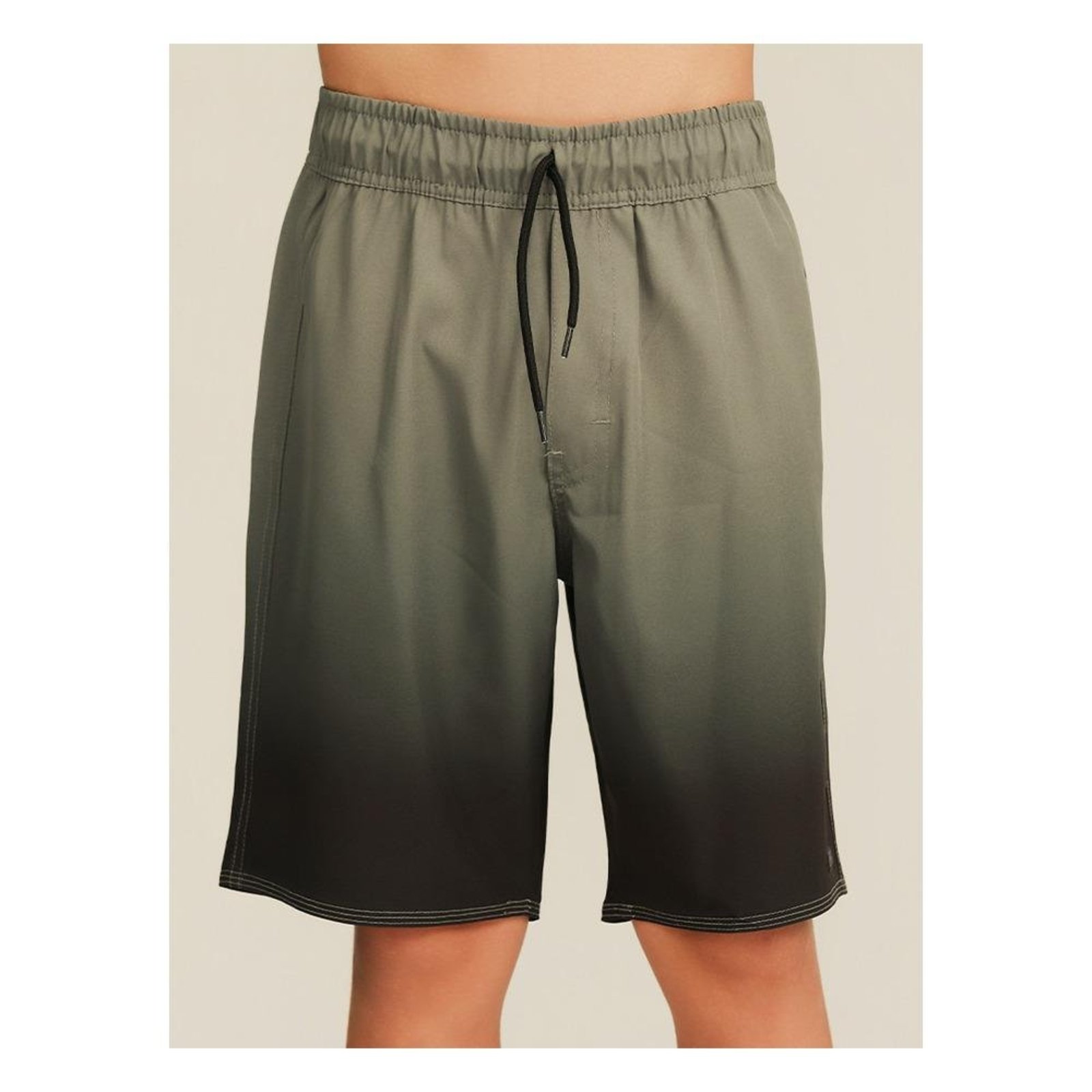 Infantil - Bermuda Tactel com Elástico e Cordão Degradê Banana Danger 10 Cinza