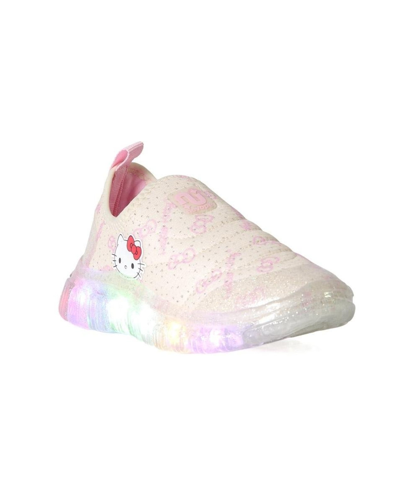 Infantil - Tênis Novopé Hello Kitty Led 28/32 Off White/Gliter Off-white
