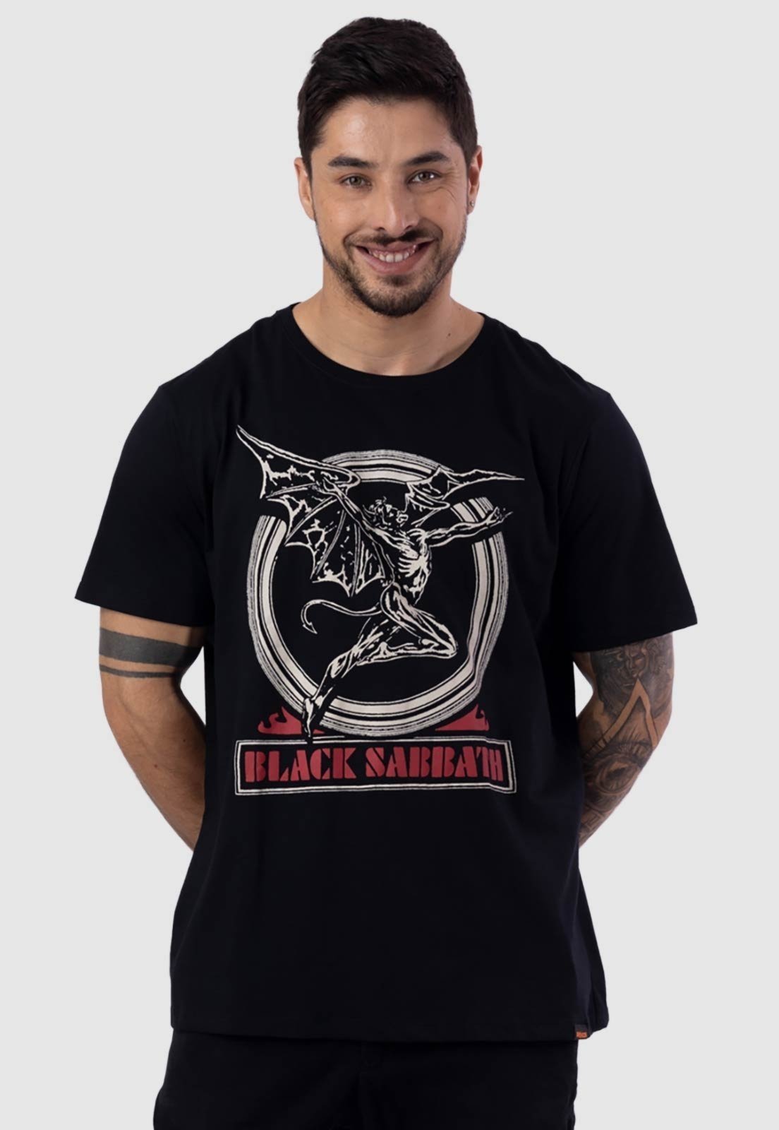 Camiseta Piticas Black Sabbath North America Tour Preto