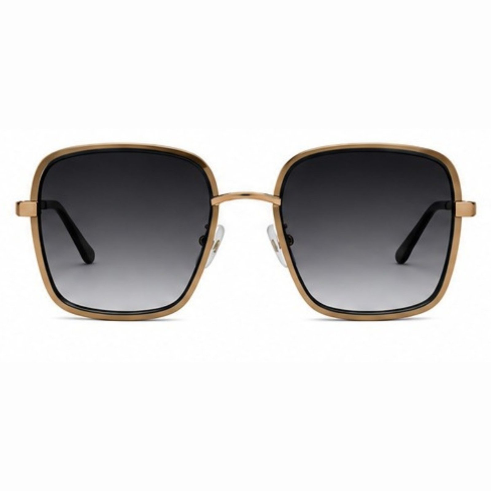 Óculos de Sol Masculino e Feminino Aviador Quadrado Preto