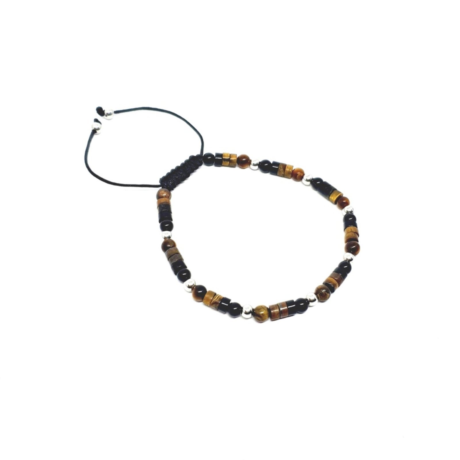 Pulseira Empóriotop de Pedras Olho de Tigre Steve Preto