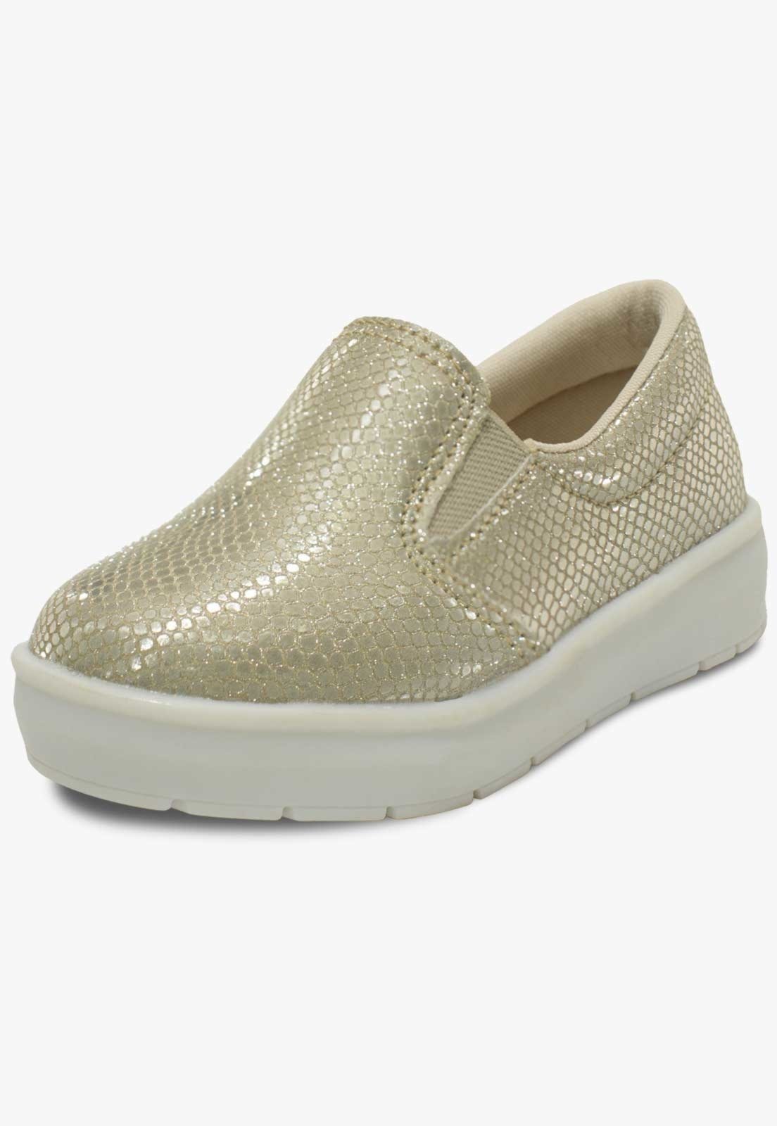 Infantil – Tenis Iate Feminino Pópidi Slip On Menina Dourado