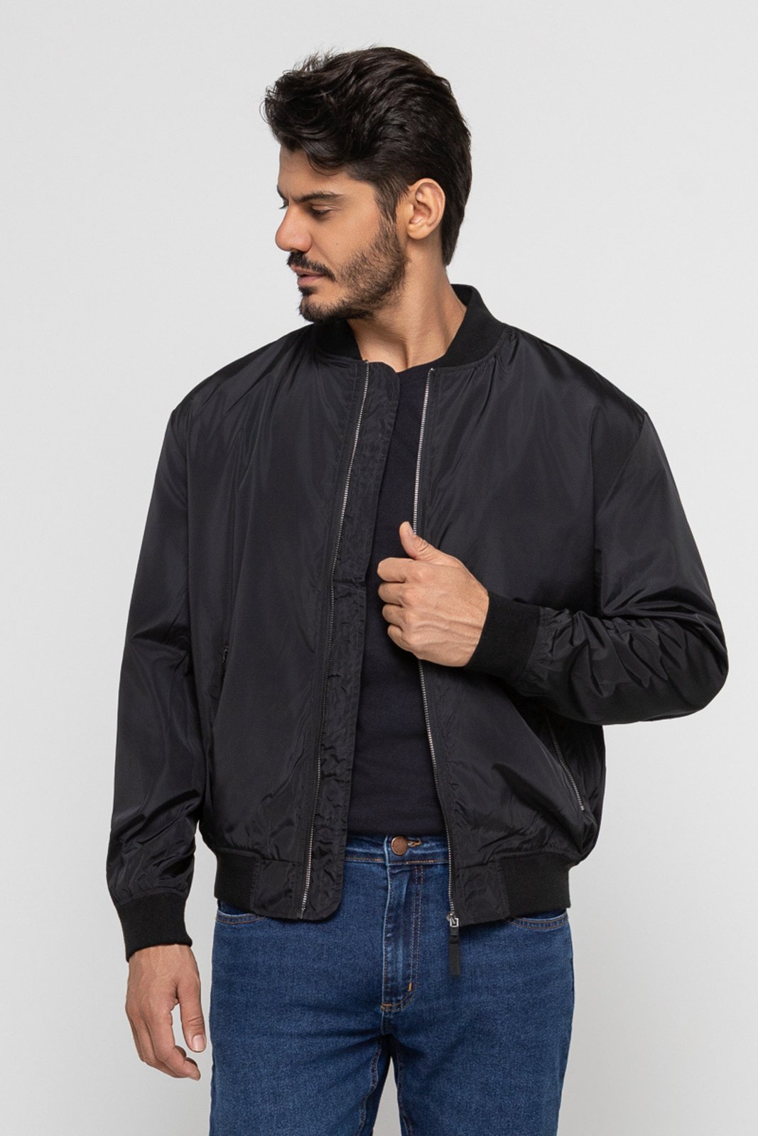 Jaqueta Bomber Nylon Preto DOCT Preto
