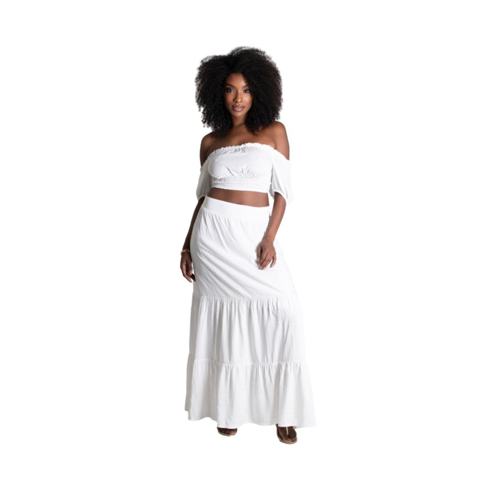 Saia Longa Relax SAWARY FASHION OFF WHITE