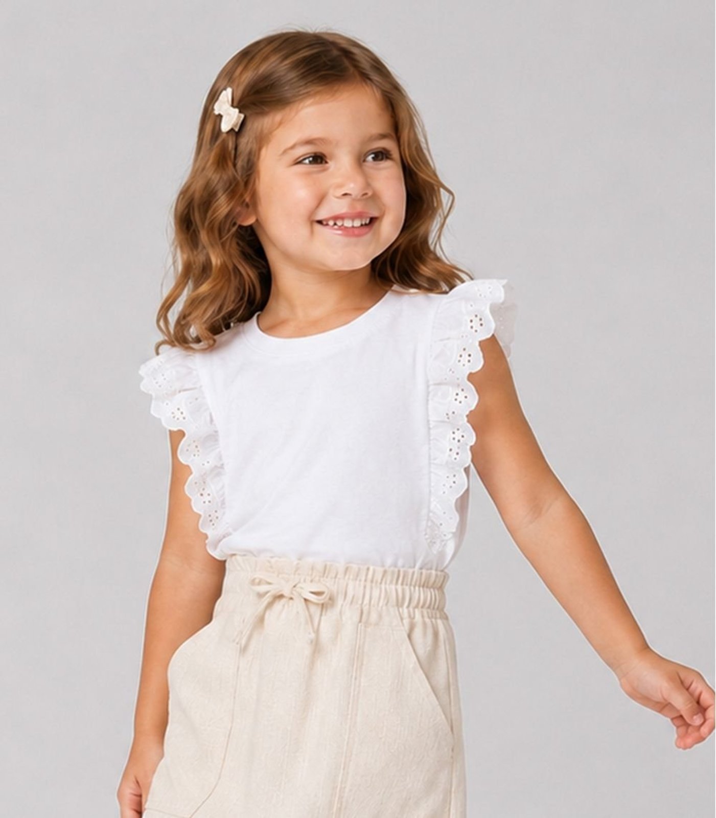 Infantil - Blusa Feminina Com Laise Trick Nick Branco