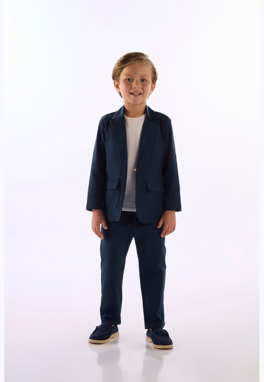 Infantil - Blazer Malha Alfaiataria Up Baby Azul