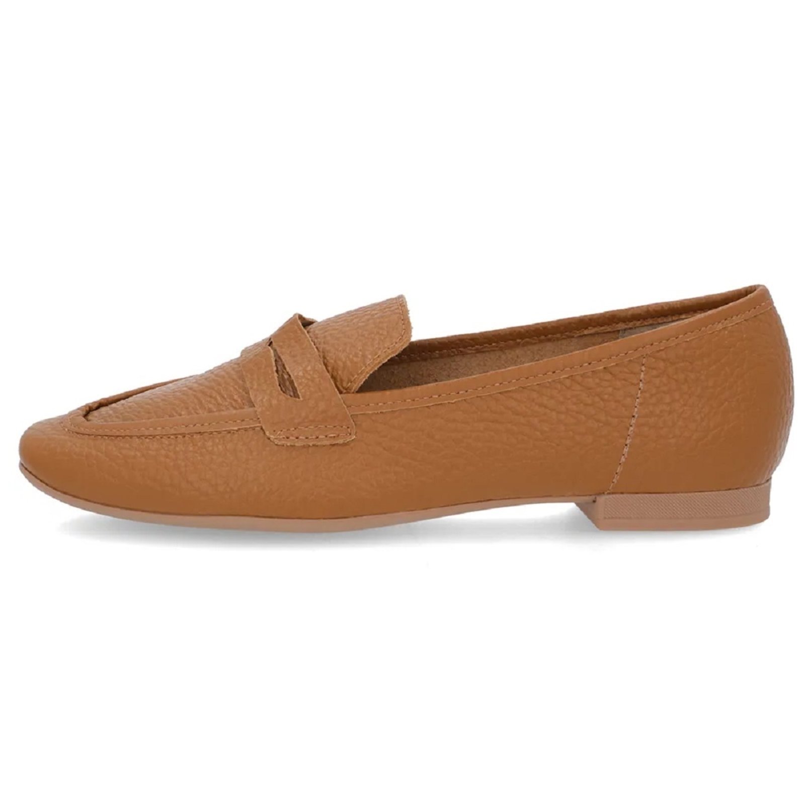 Mocassim Usaflex Couro Caramelo