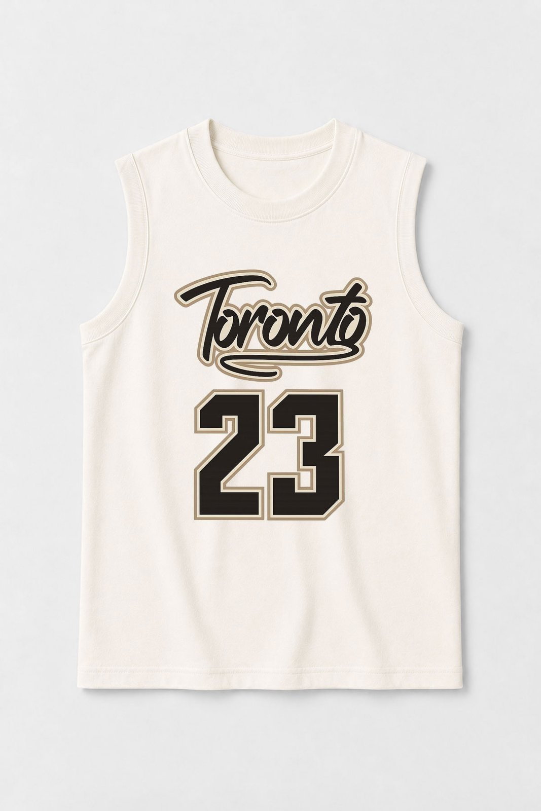 Infantil - Camiseta Regata Masculina Algodão Off White - Toronto 23 - Babei no Look