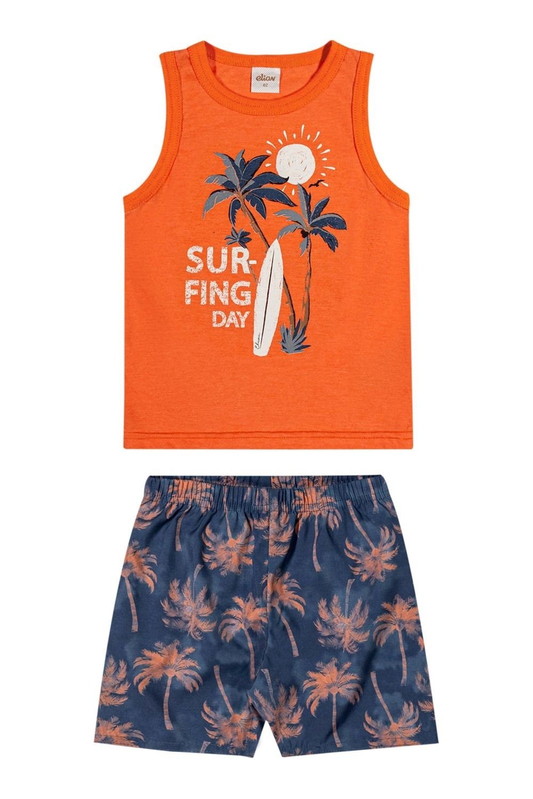 Infantil - Conjunto Menino Surfing Elian Laranja