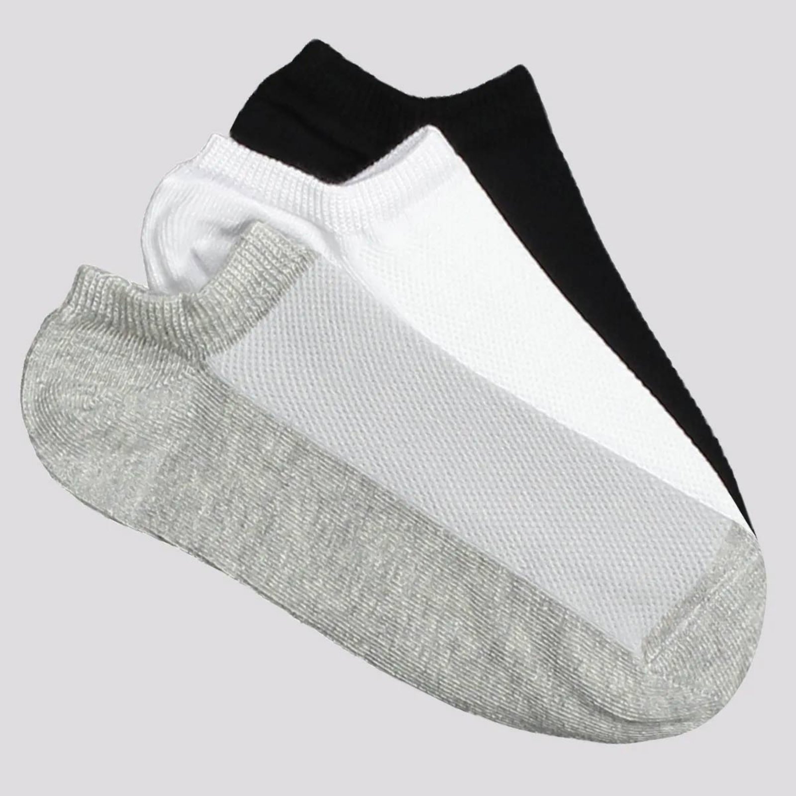 Vista 3 Kit Meia Selene 9 Pares Sapatilha Feminino preto SELENE preto