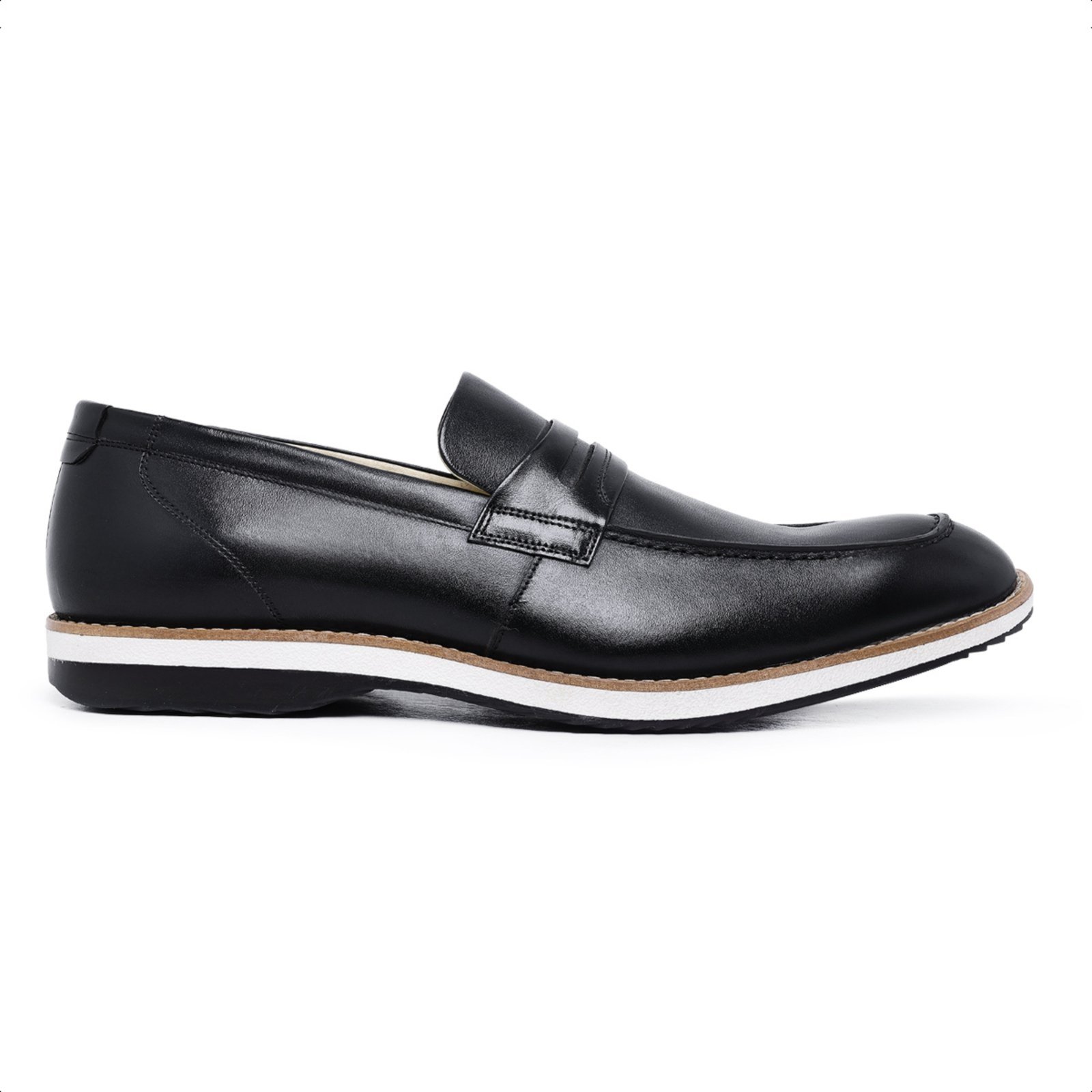 Sapato Casual Loafer em Couro Paulo Vieira cor Preto