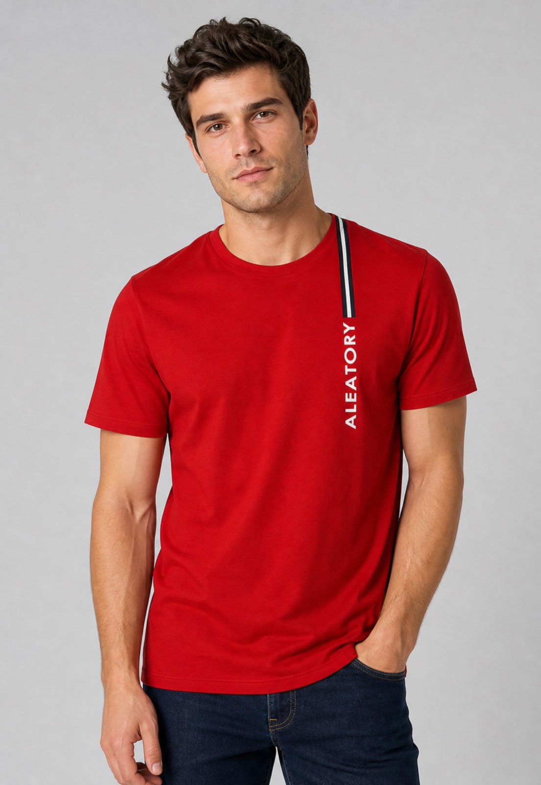 Camiseta Masculina Aleatory Vermelha