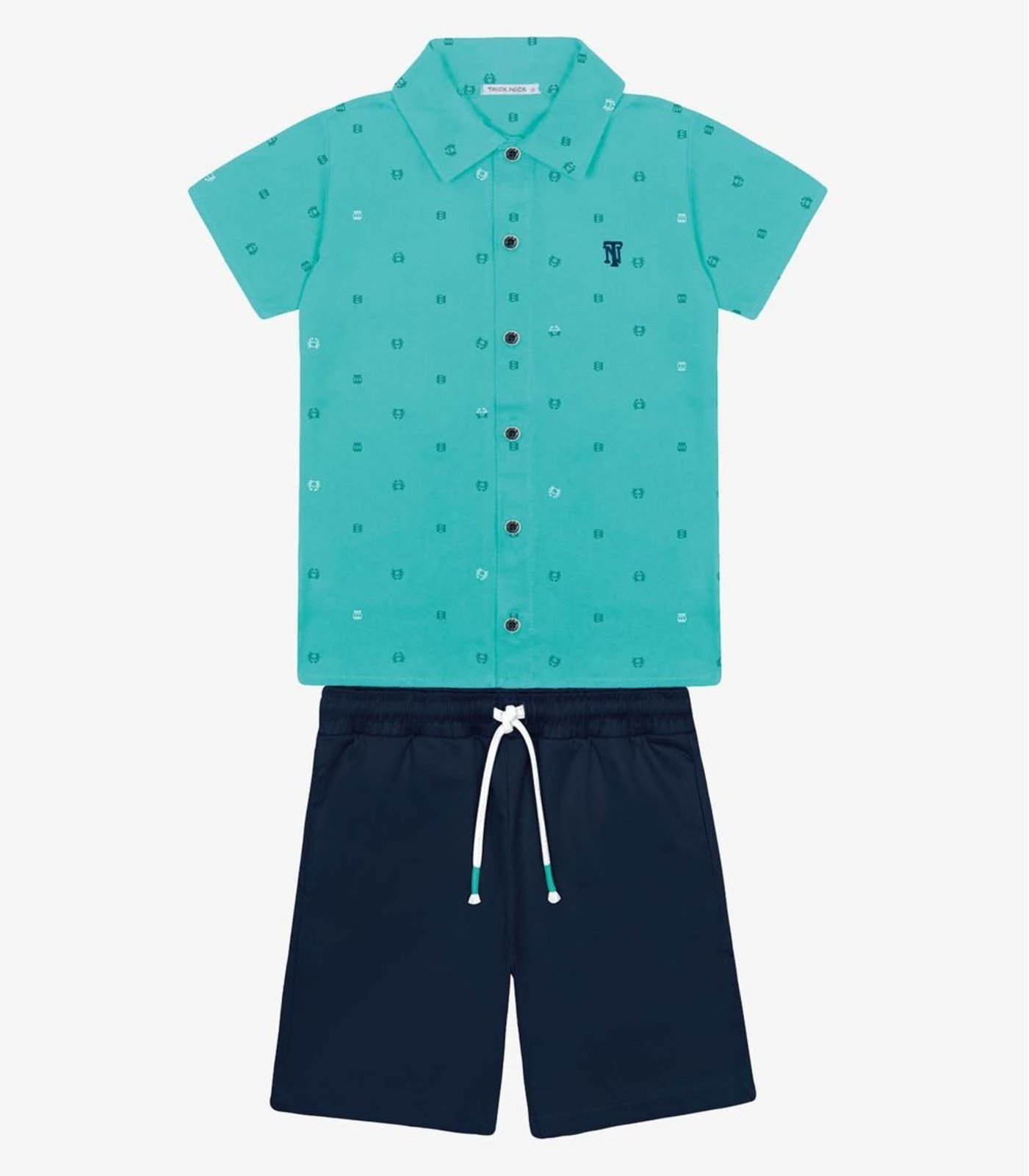 Infantil – Conjunto Camisa Com Bermuda Trick Nick Verde