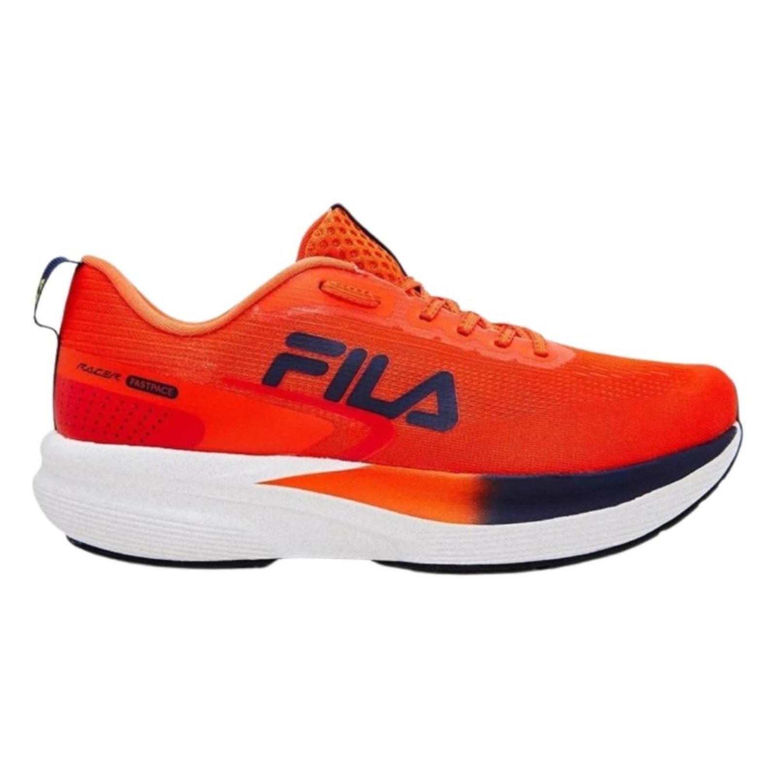 Vista 2 Tênis Fila Racer Fastpace Masculino marinho/vermelho laranja Fila laranja