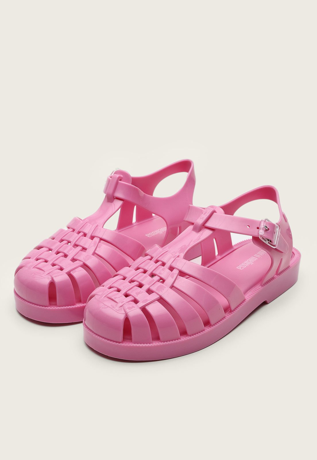 Vista 2 Infantil - Sandália Mini Melissa Fivela rosa Mini Melissa rosa