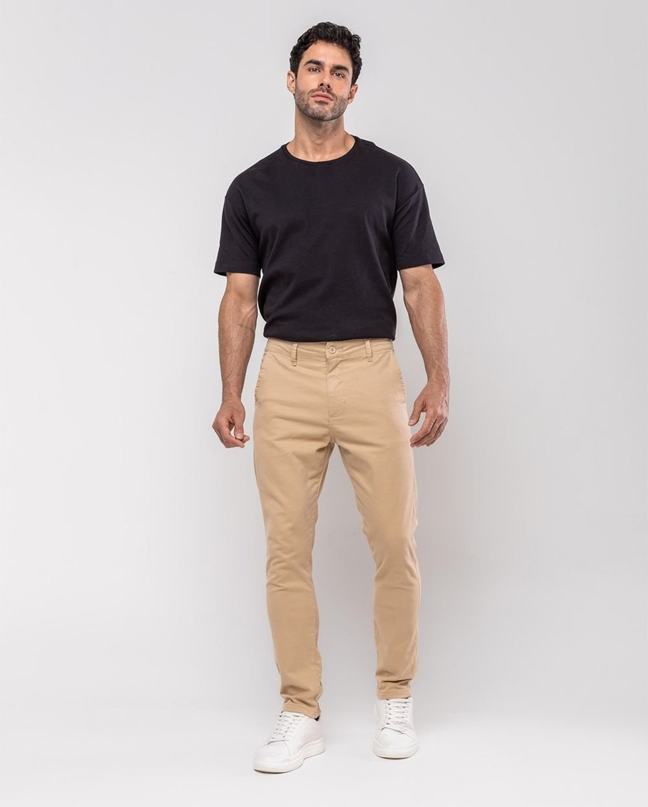 Calça Chino Masculina 11000 Bege Consciência