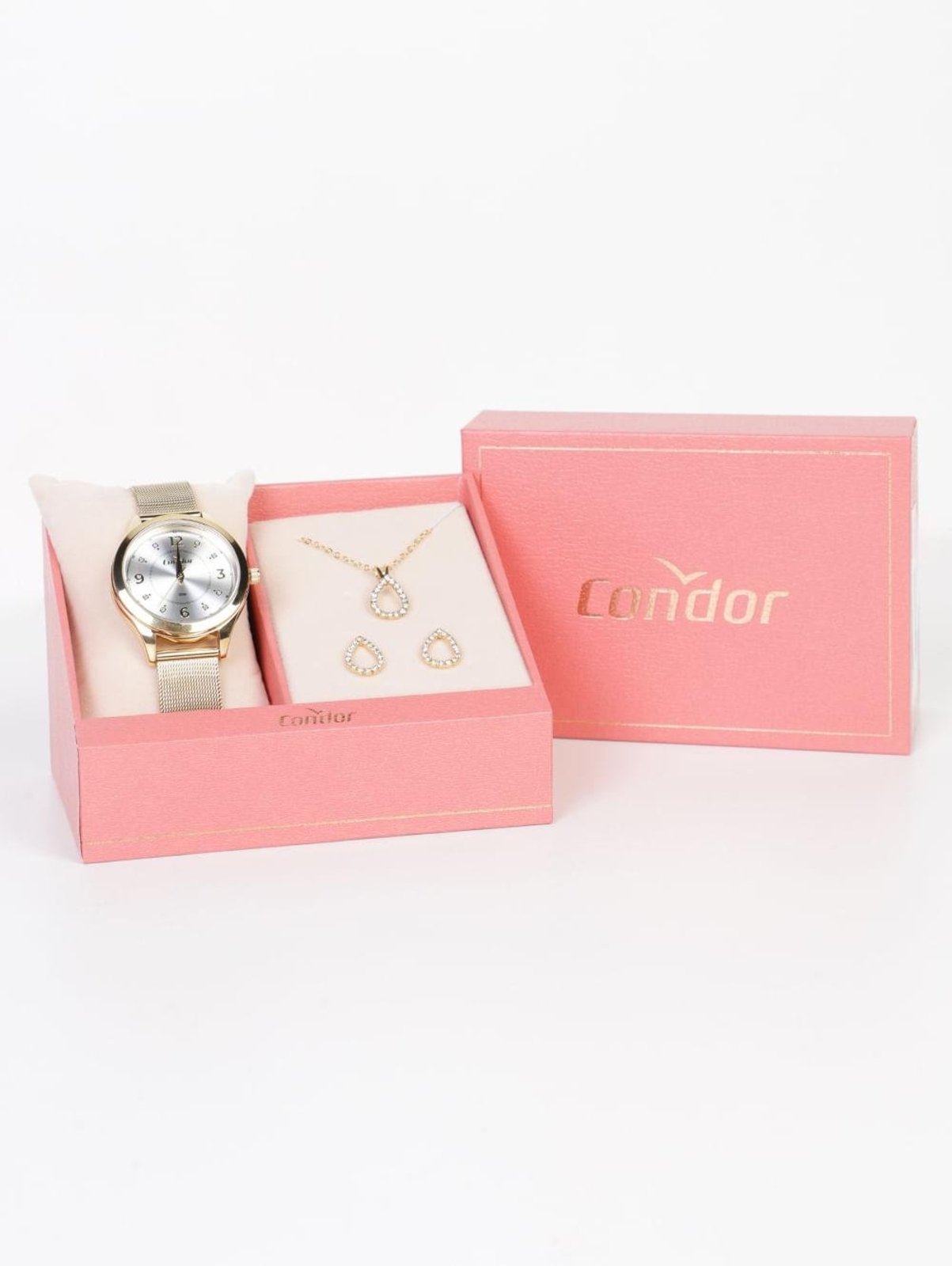 Relógio+Acessório Condor Feminino DOURADO