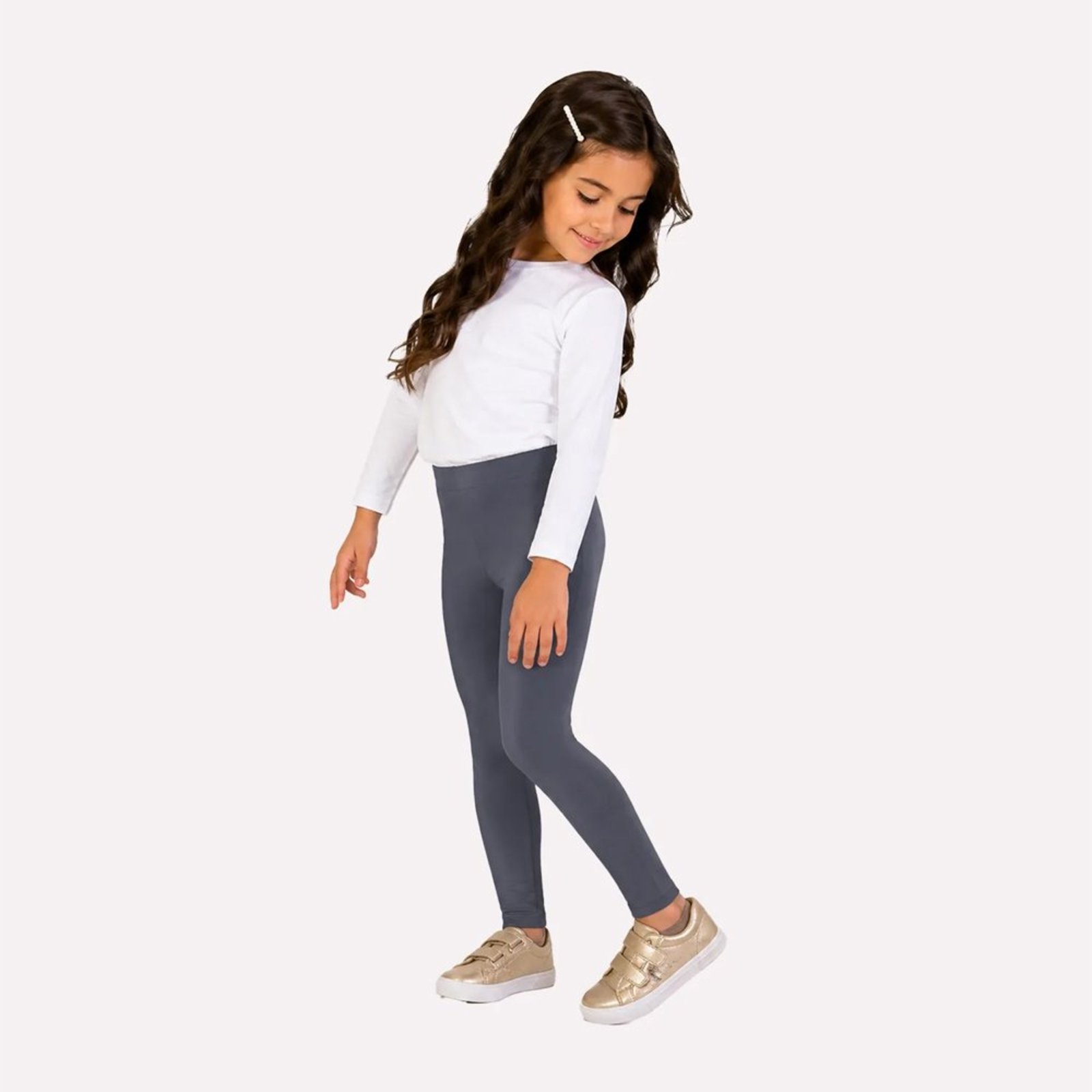 Infantil - Calça Legging Infatil Menina Básica Kyly