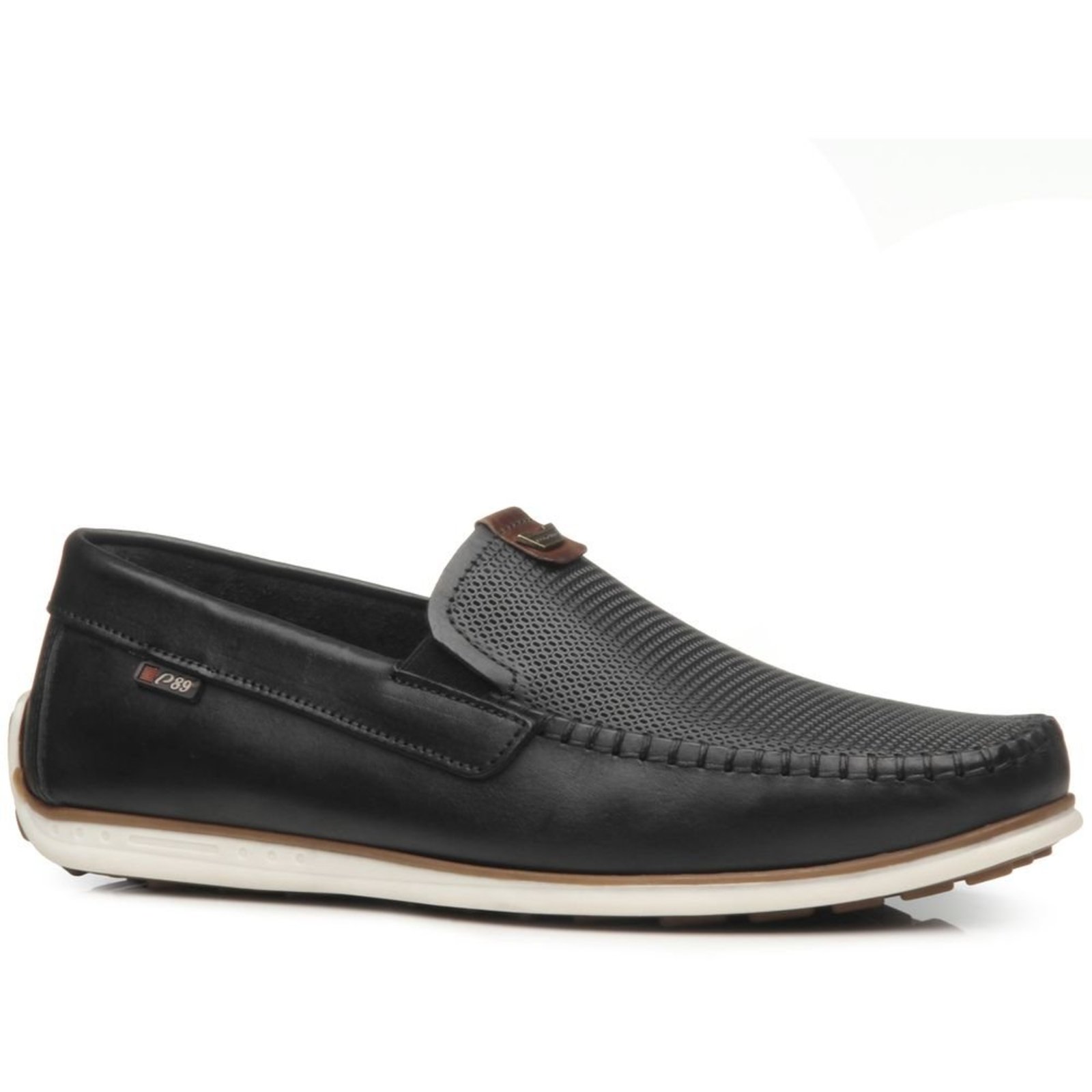 Mocassim Pegada Masculino em Couro Preto 142002-02 Mocassim Pegada Masculino em Couro Preto 142002-02 41