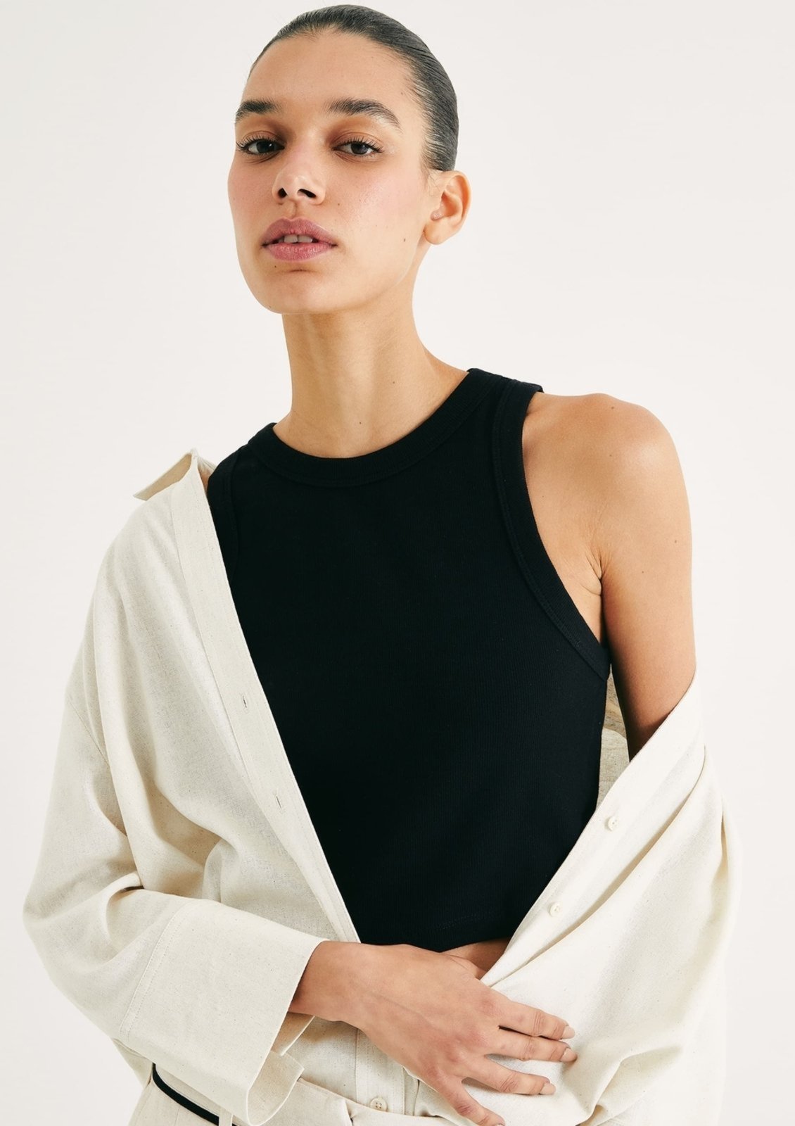 Vista 3 Regata Feminina Cropped Halter Neck Hering verde Hering verde