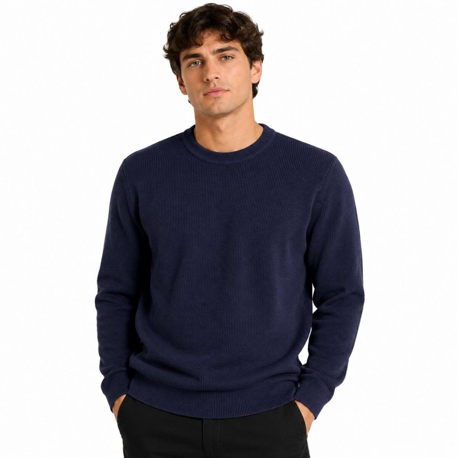 Suéter Tricôt Masculino Broken Rules 590235 Marinho
