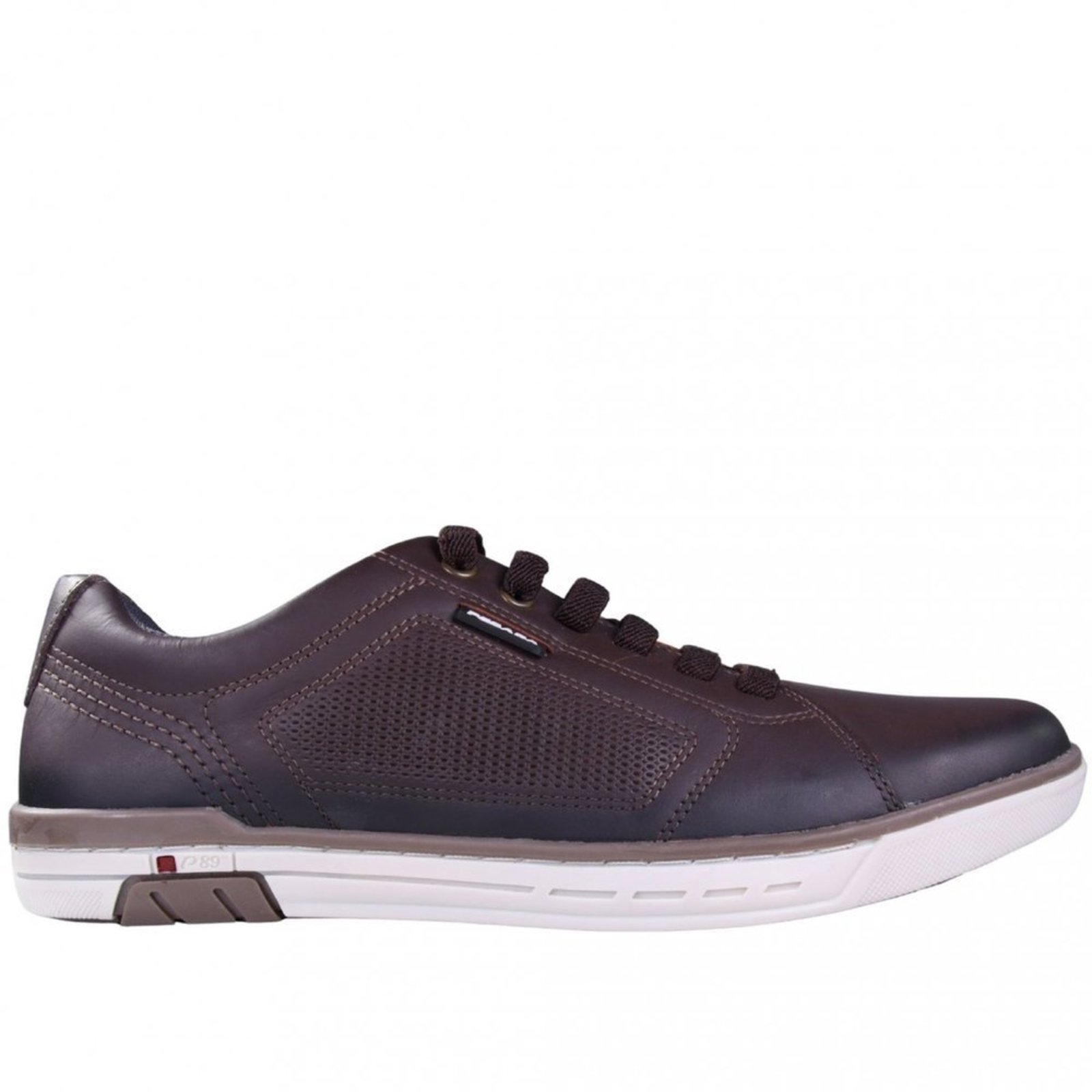 Sapatênis Masculino Washed em Couro Pegada 119312 Pegada Marrom