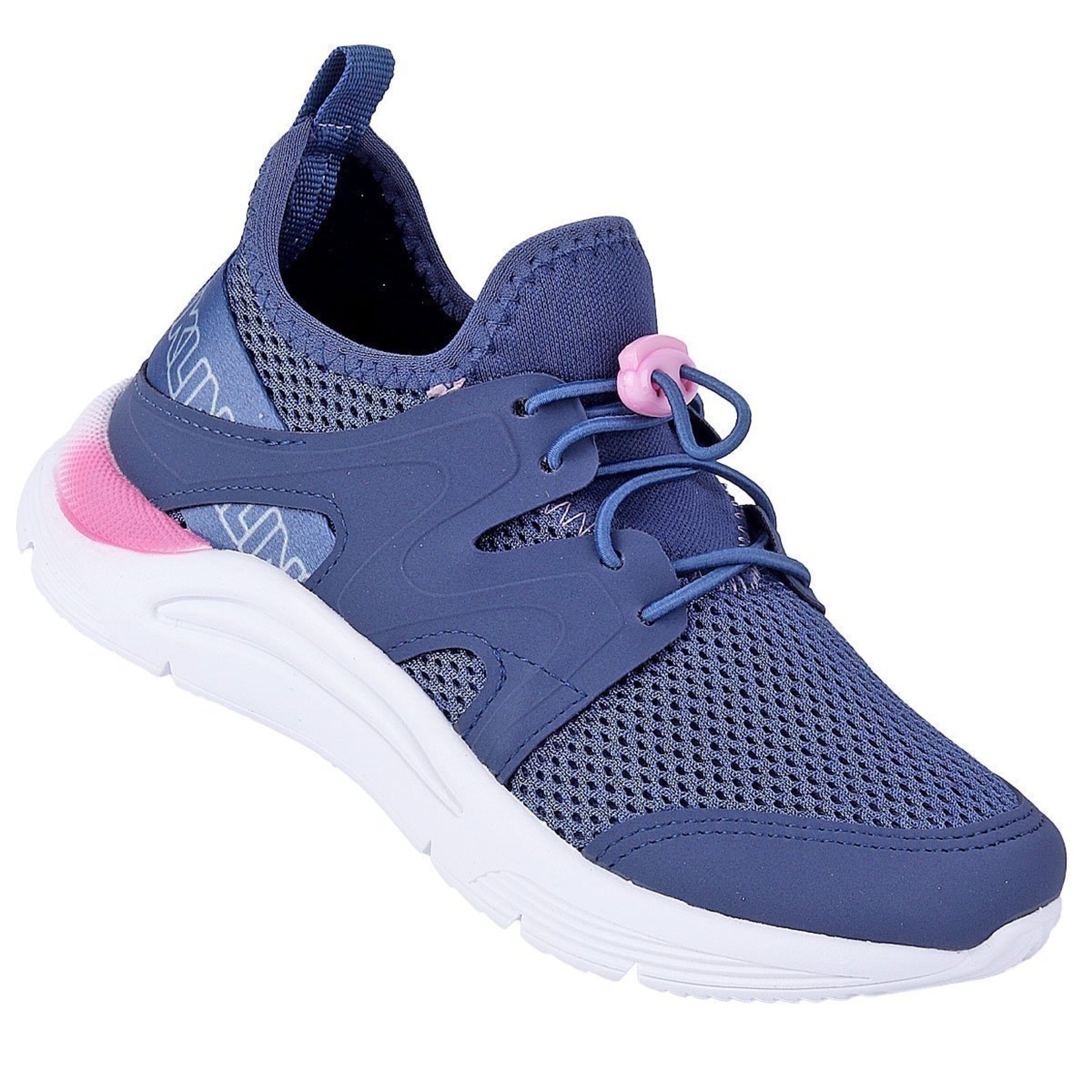 Infantil - Tenis Menina New Sport KLIN Escolar - Cinza/Rosa