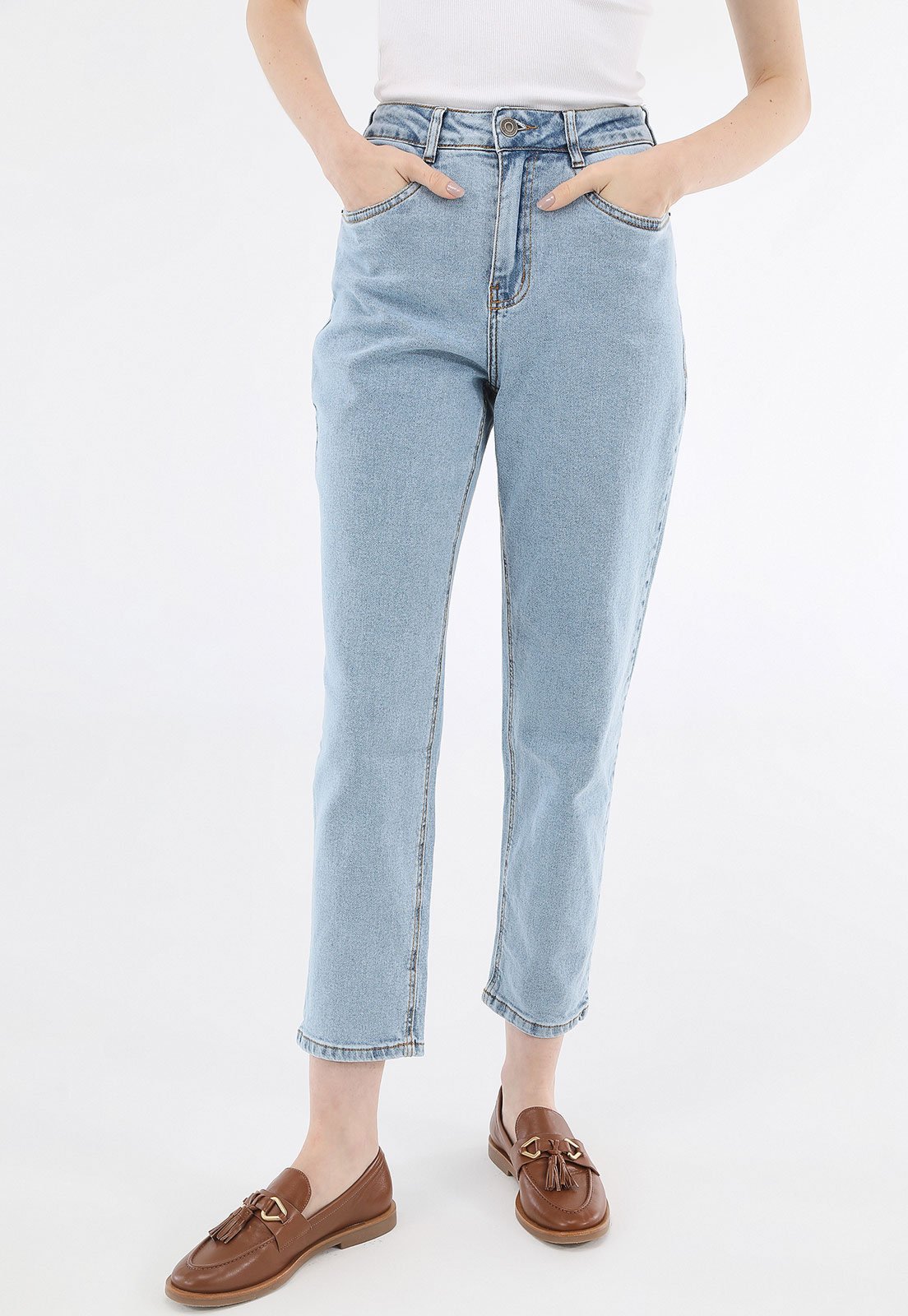Calça Jeans Lez a Lez Mom Pocket Azul