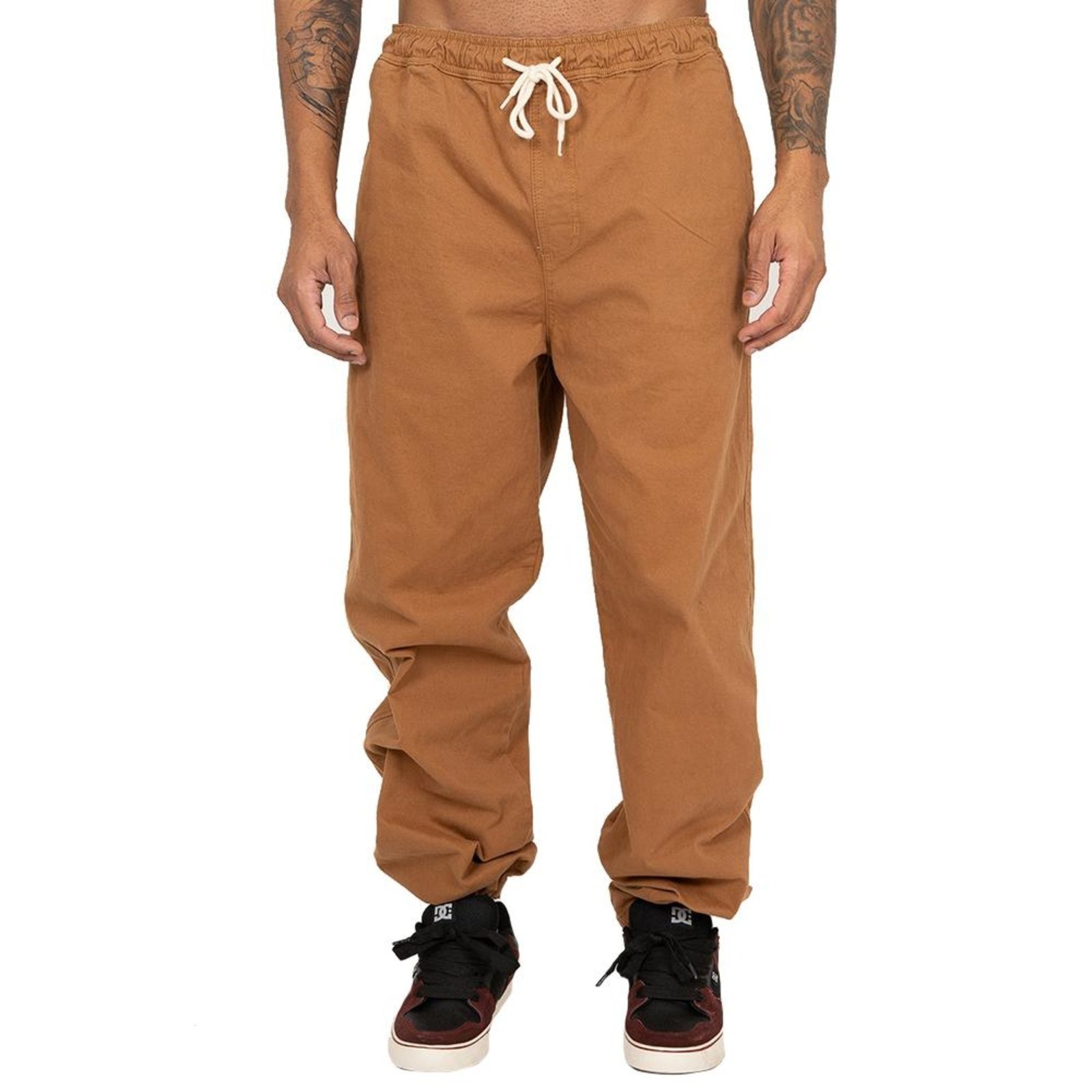 Calça DC Shoes Elastic Baggy SM26 Masculina Mostarda