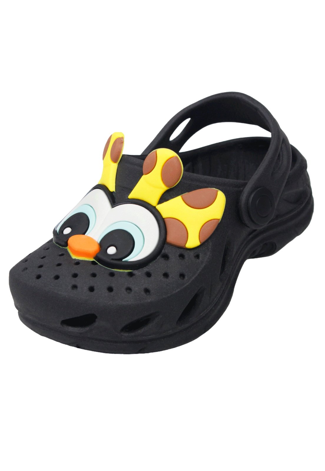 Infantil - Babuche Plugt Menino Menina Safari Girafa Preto