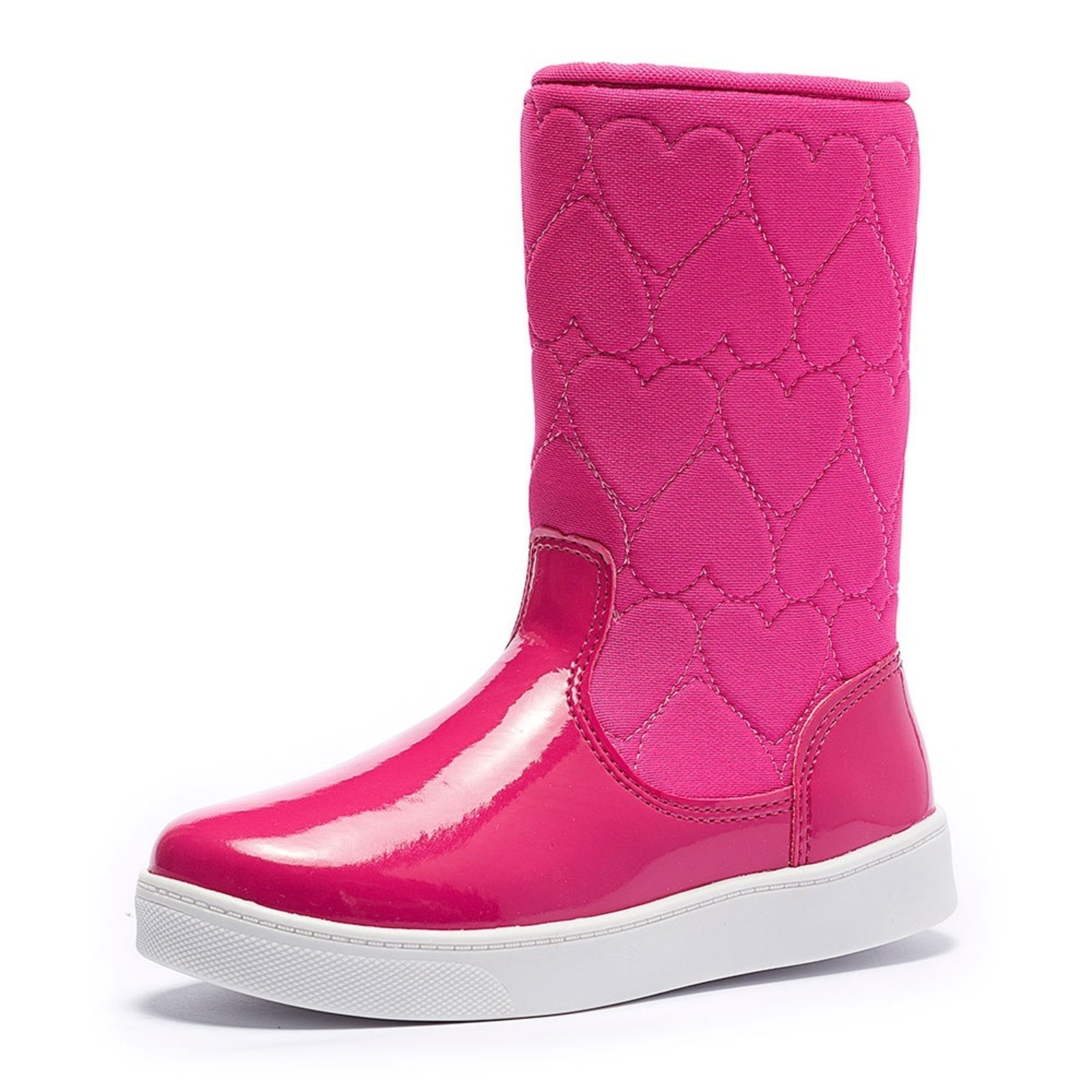 Infantil - Bota Tênis Feminina Tininha Menina Bordado Coração Pink