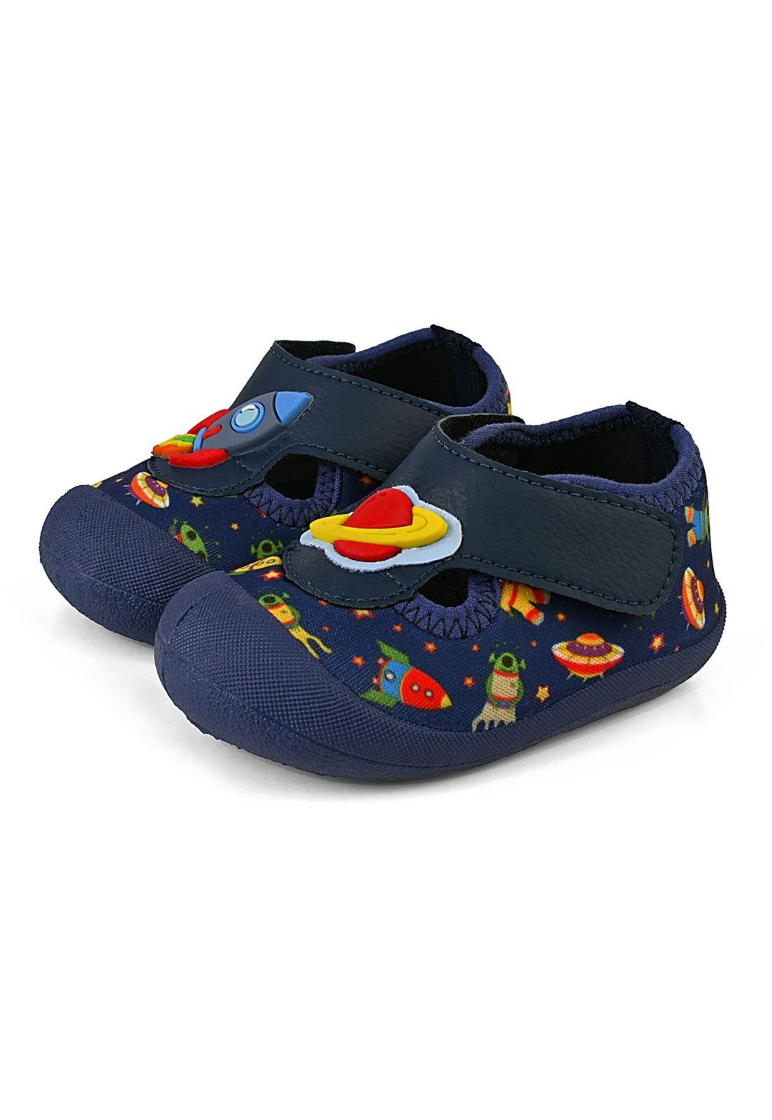 Vista 2 Infantil - Sapameia Antiderrapante Menino Marinho Galáxia Enfeite Mzkid azul Mzkid azul
