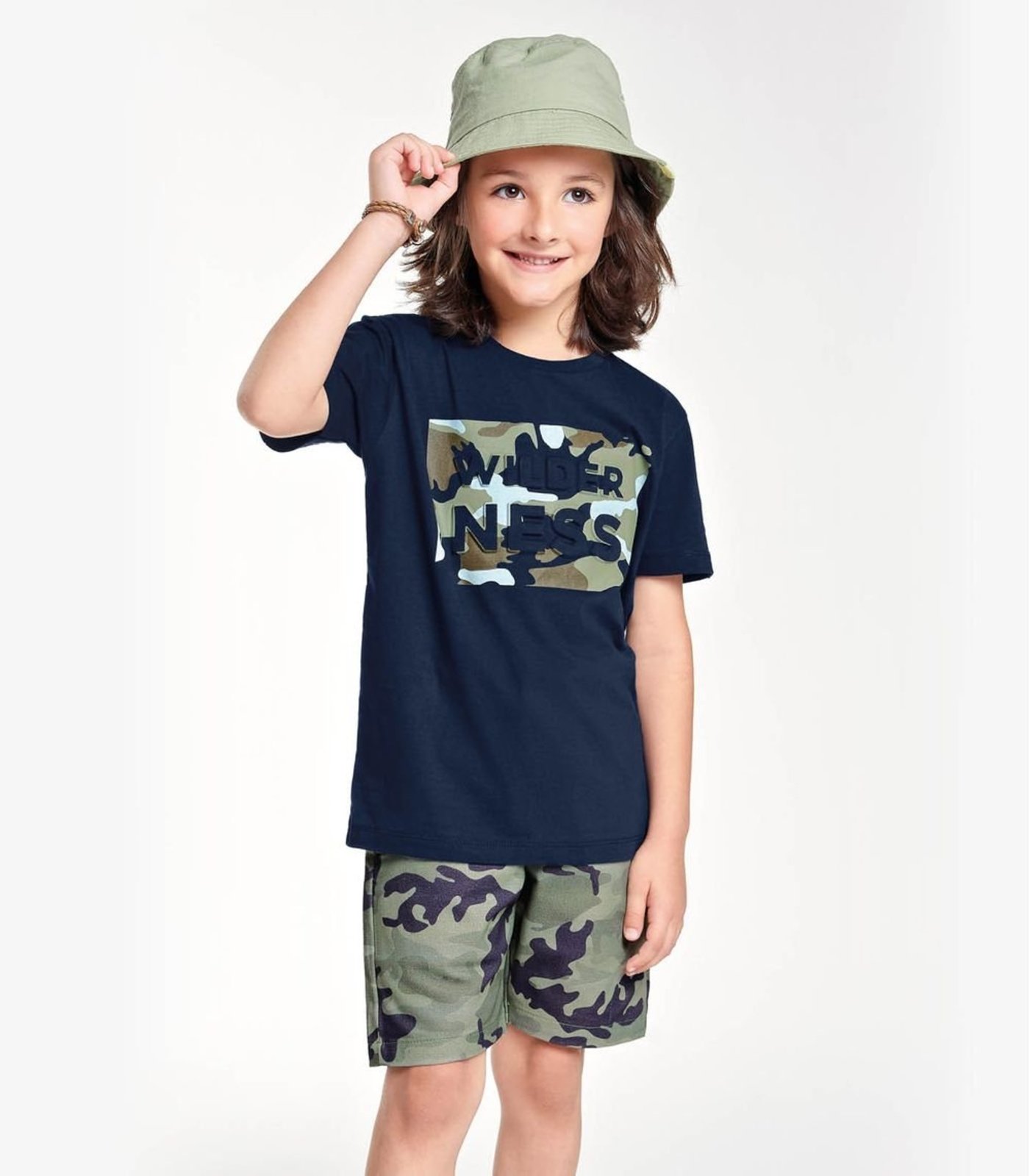 Infantil - Conjunto Camiseta Com Bermuda Trick Nick Azul