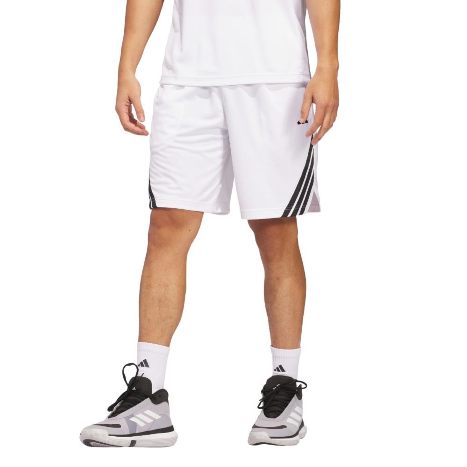 Shorts de basquete Legends Três Listras adidas Performance Branco
