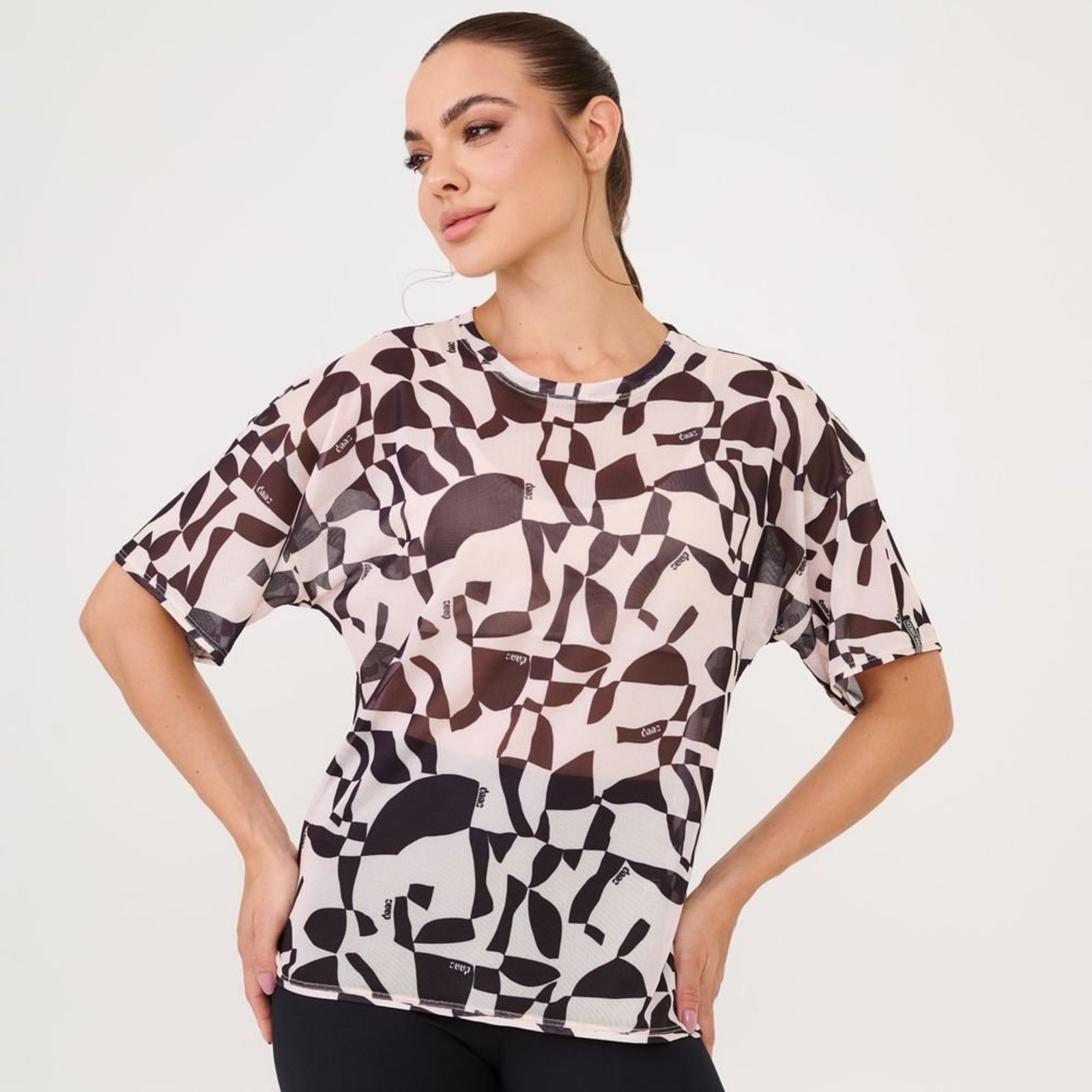 Blusão de Tule Estampa Mind Com Fita de Silicone Donna Carioca