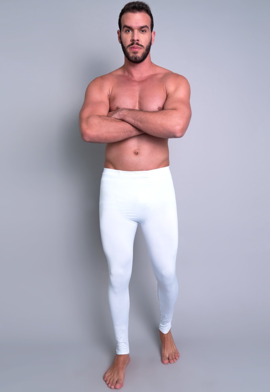 Calça Térmica MVB Modas Masculina Segunda Pele Proteção Uv 50+ Branco