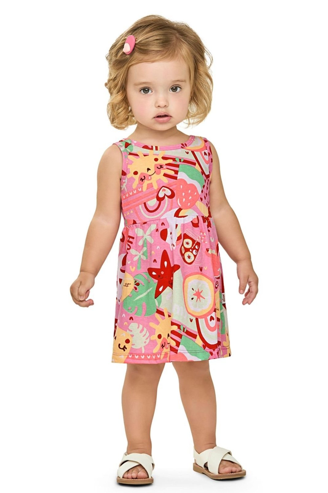 Vista 3 Infantil - Vestido Menina Summer Elian rosa Elian rosa