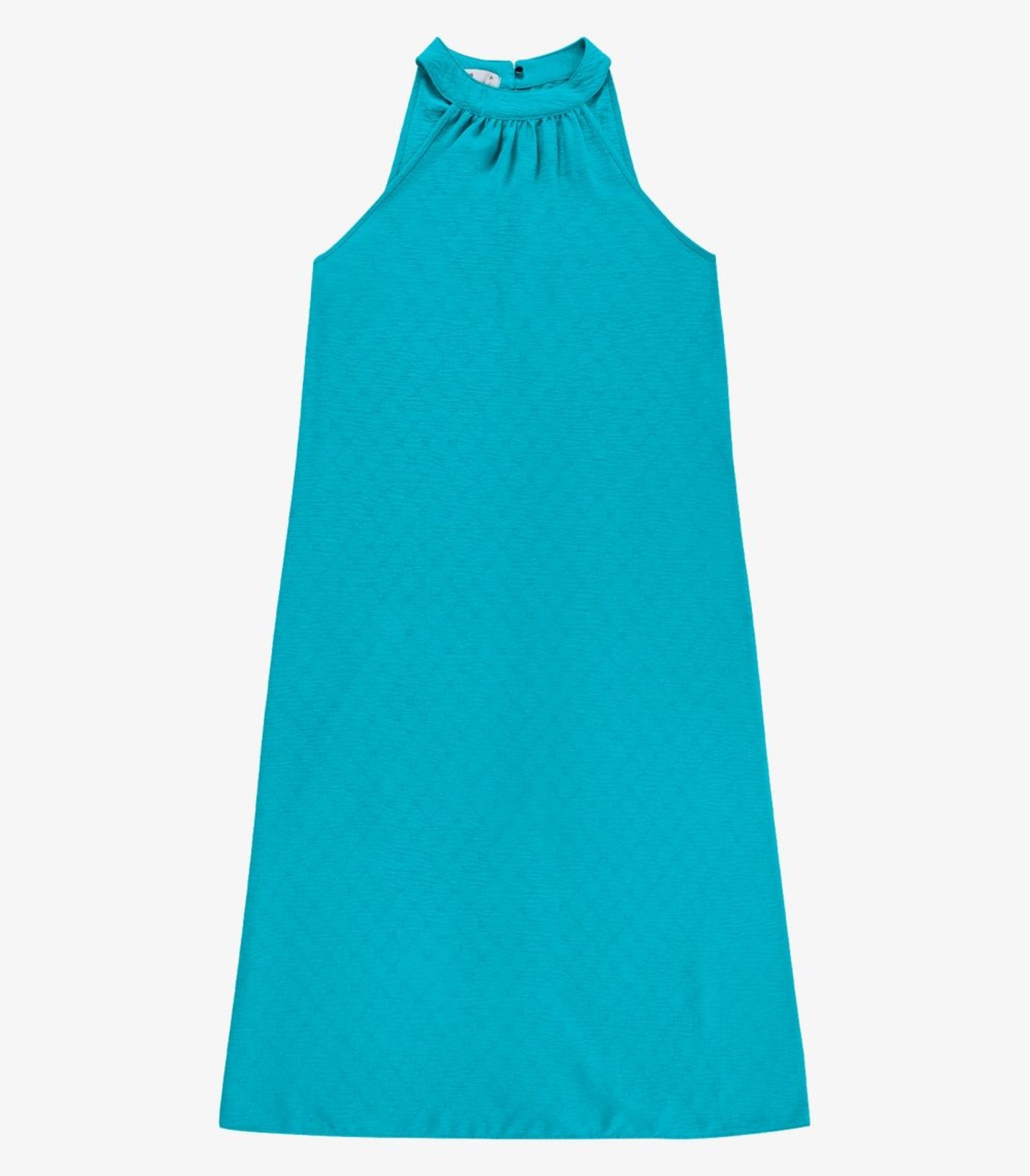 Vestido Feminino Super Midi Evasê Liso Endless Azul
