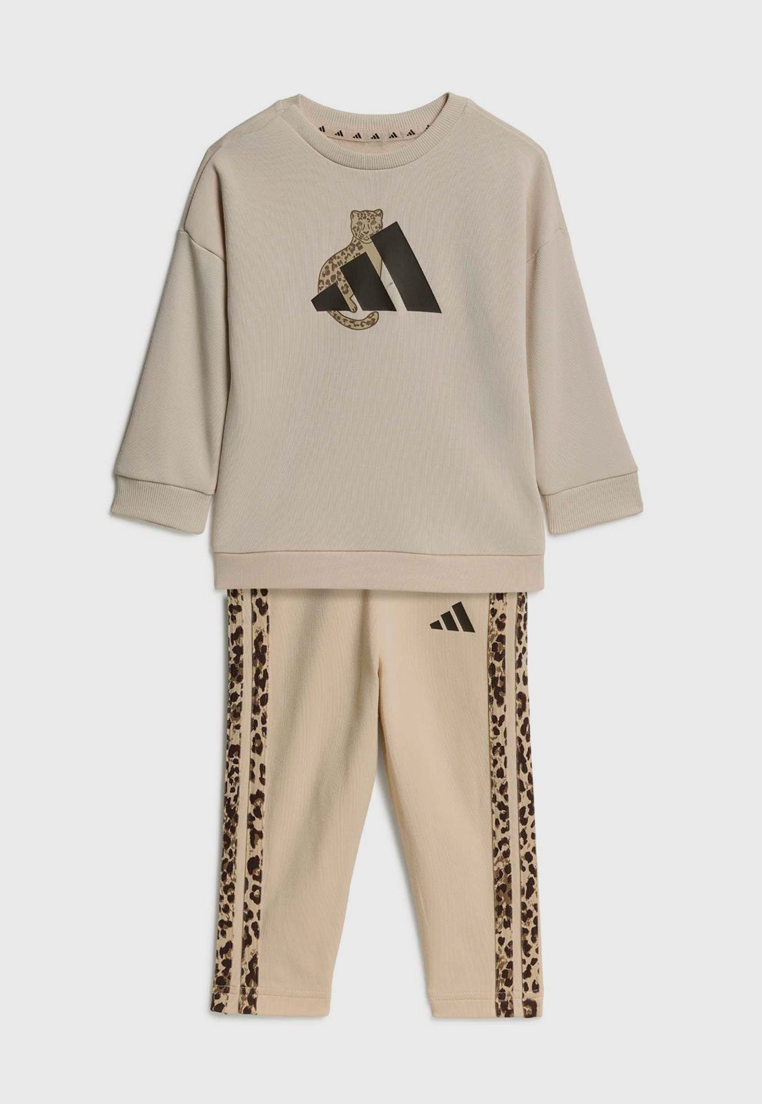 Conjunto adidas Sportswear Estampa Animal Print Bege